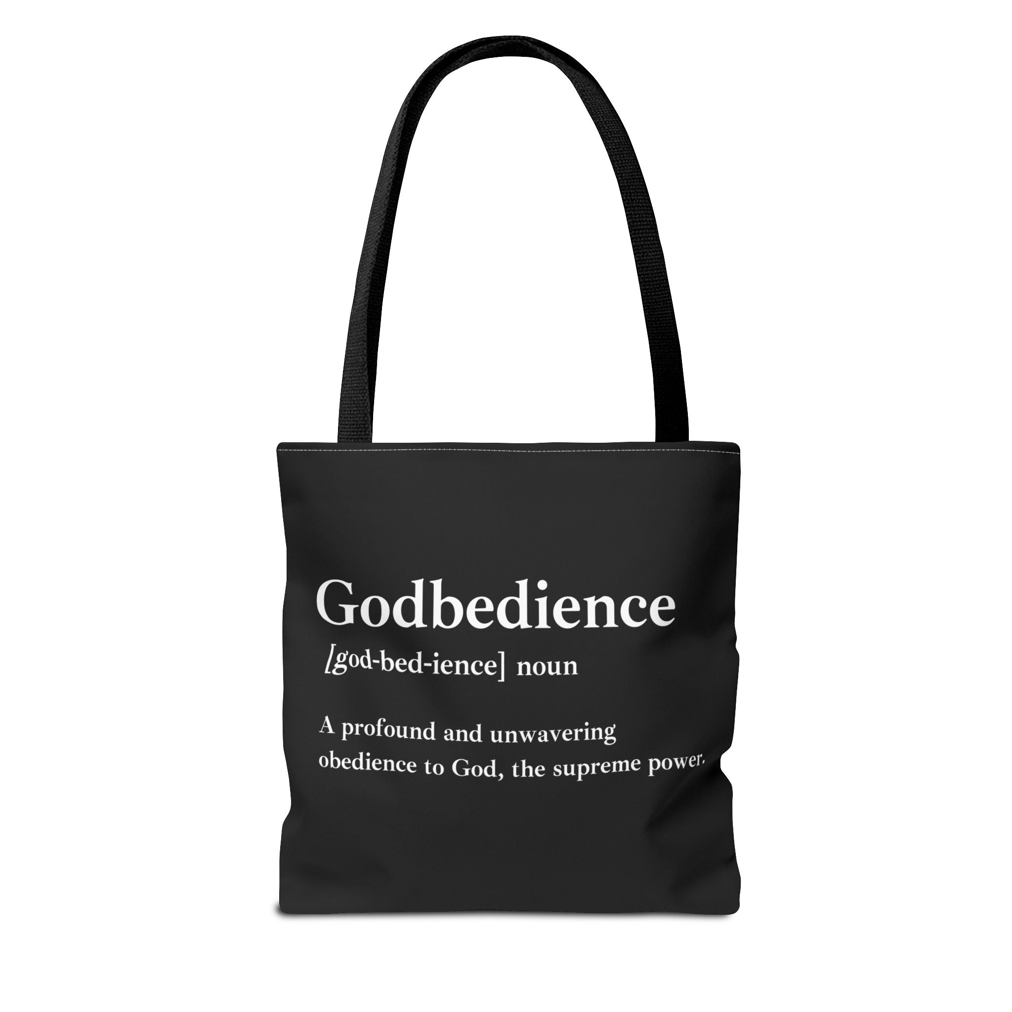 Godbedience Tote Bag - Custom Printed Stylish and Functional Tote