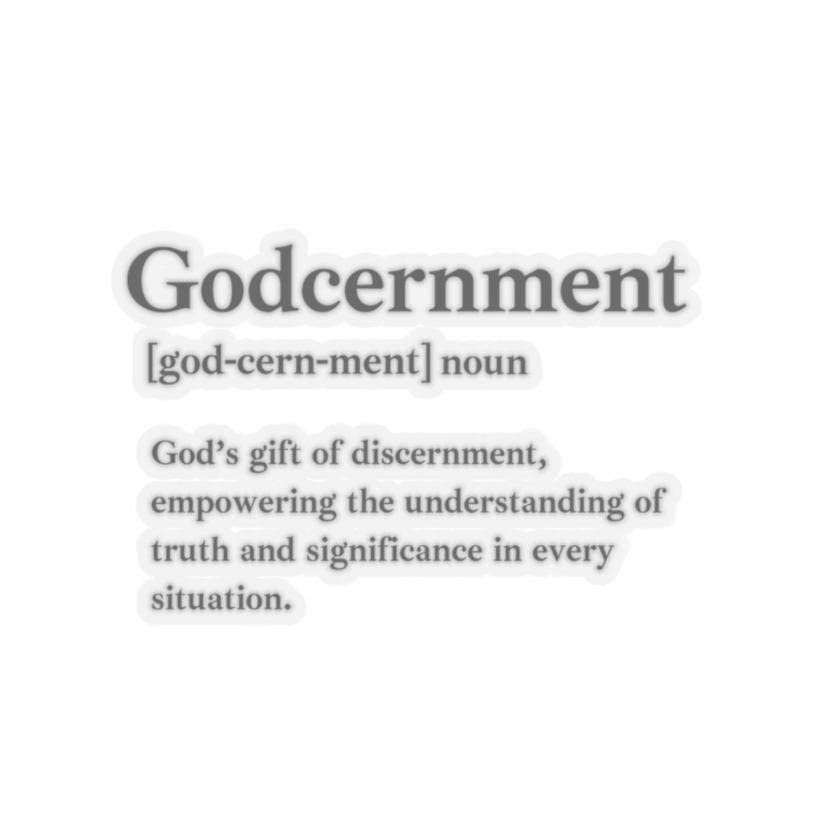 Godcernment Kiss-Cut Stickers - Custom Vinyl Stickers for Creative Decor