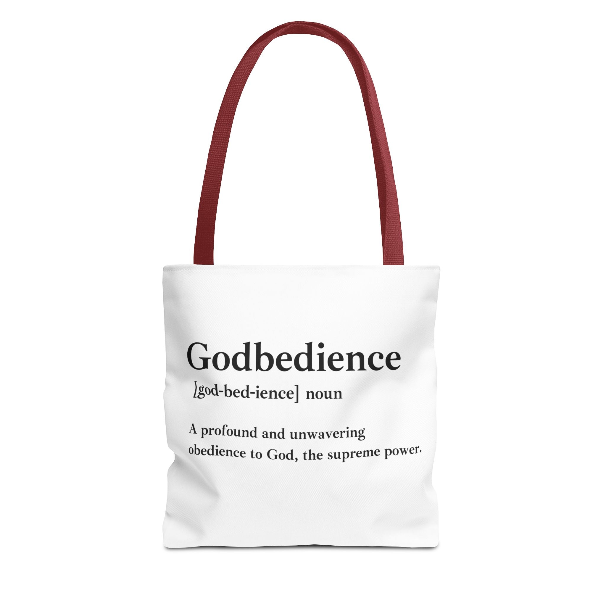 Godbedience Tote Bag - Custom Printed Stylish and Functional Tote