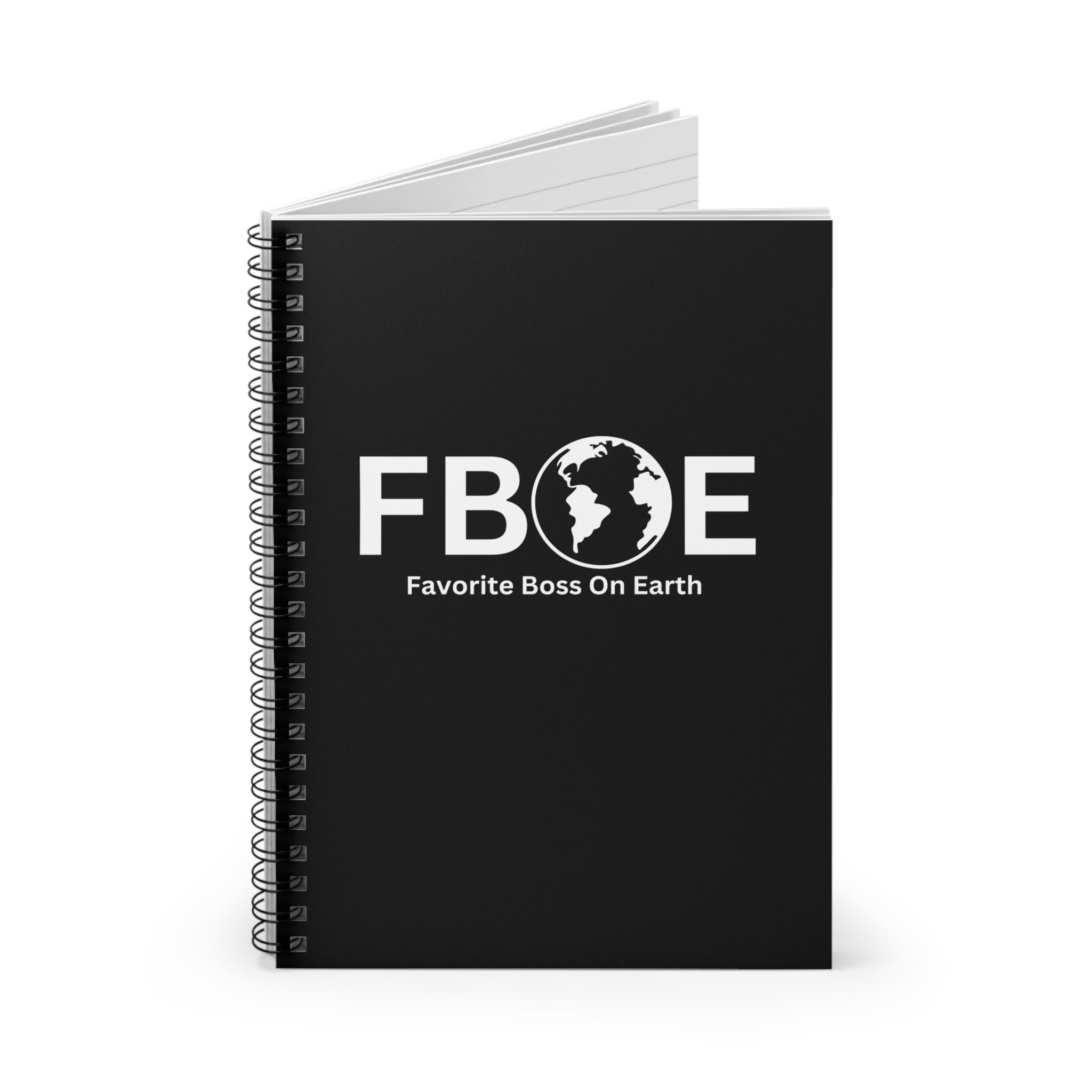 Favorite Boss On Earth (FBOE) Spiral Notebook - 118 Page Ruled Line Notebook for Everyday Use