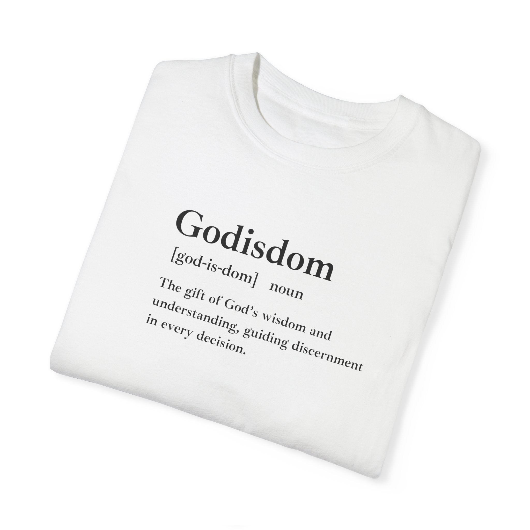 Godisdom Comfort Colors 1717 Garment-Dyed T-Shirt – 100% Cotton, Relaxed Fit, Customizable Faith-Inspired Tee