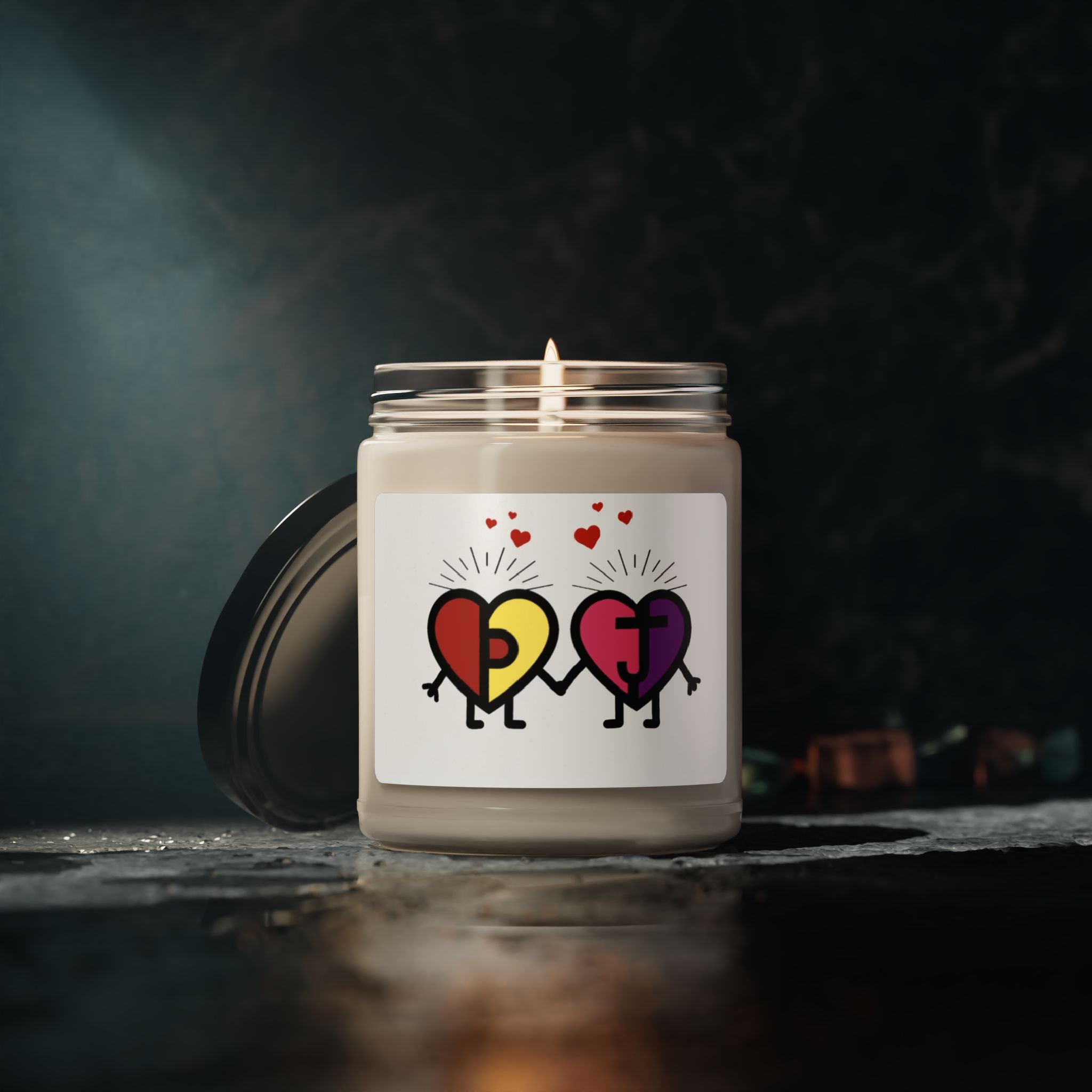 PJ & Joy Passionoy Mascots Scented Soy Candle - 9oz Natural Wax Candle with Custom Label
