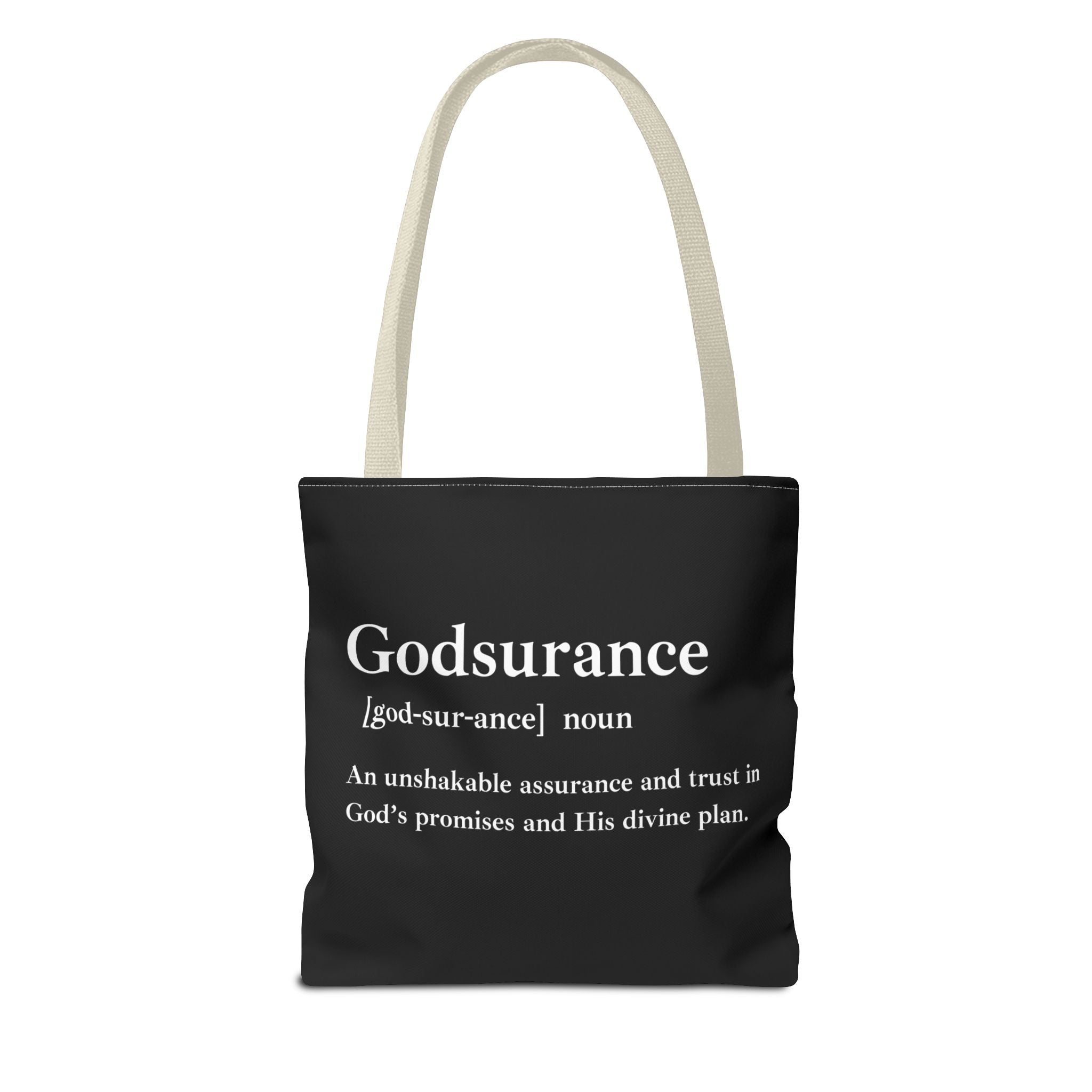 Godsurance Tote Bag - Custom Printed Stylish and Functional Tote