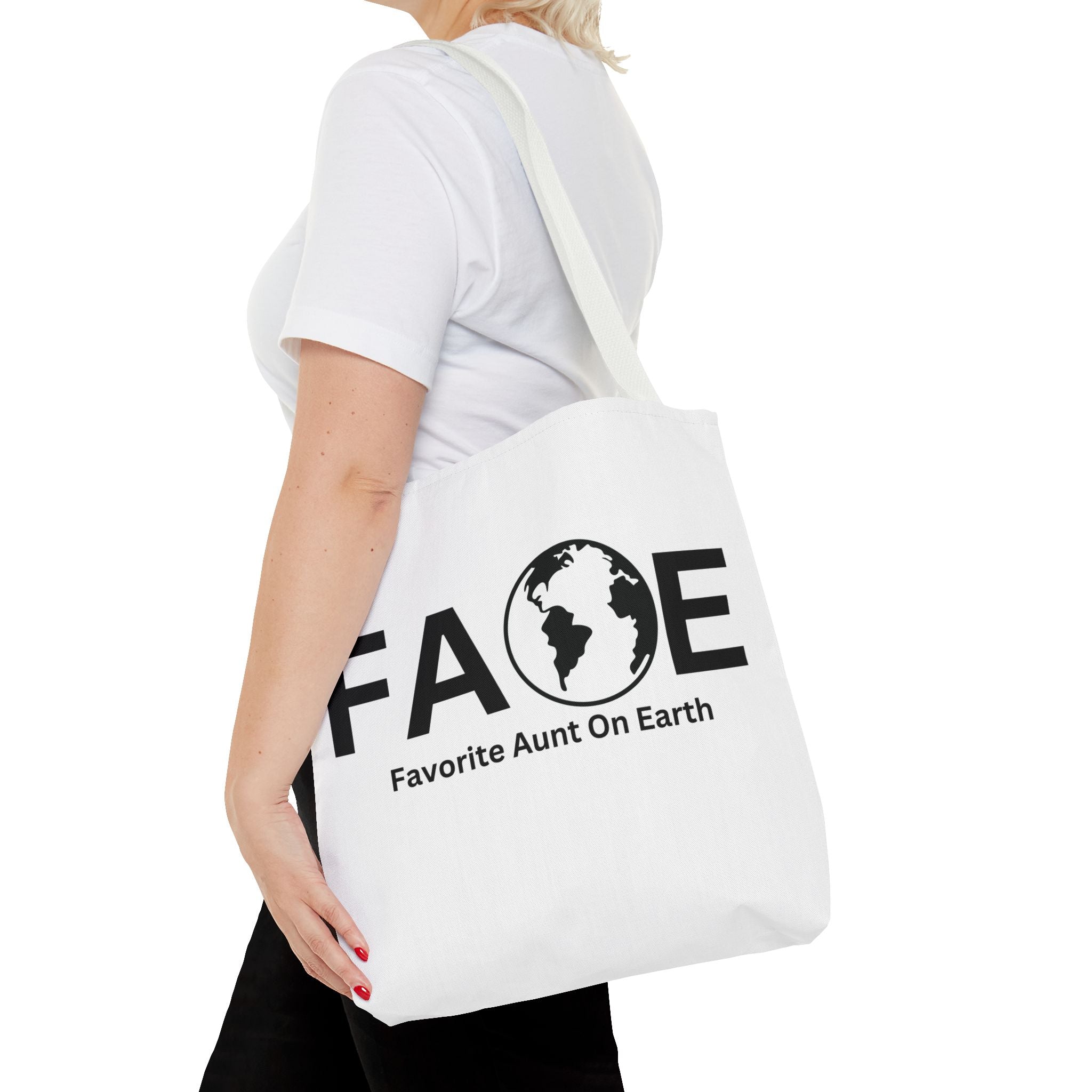 Favorite Aunt On Earth (FAOE) Tote Bag - Custom Printed Stylish and Functional Tote