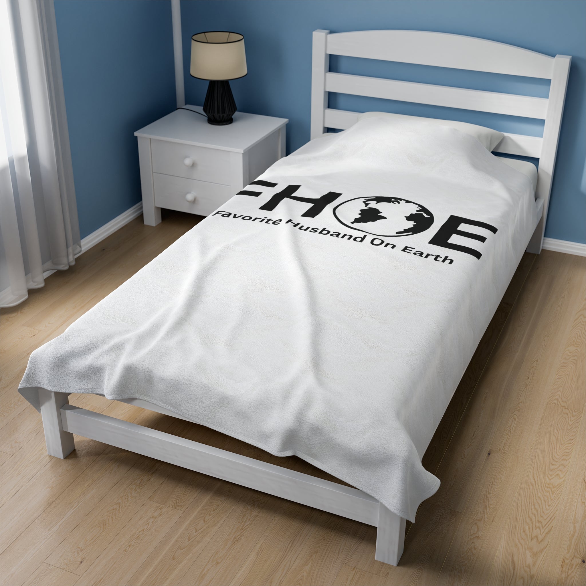 Favorite Husband on Earth Velveteen Plush Blanket