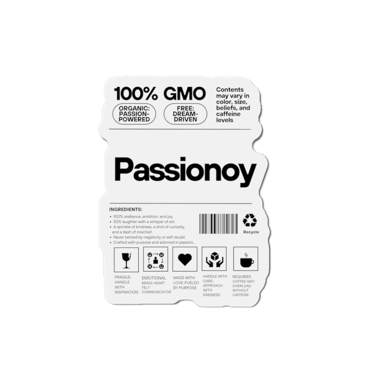 Passionoy Label Die-Cut Magnets - Customizable Flexible Vinyl Magnets