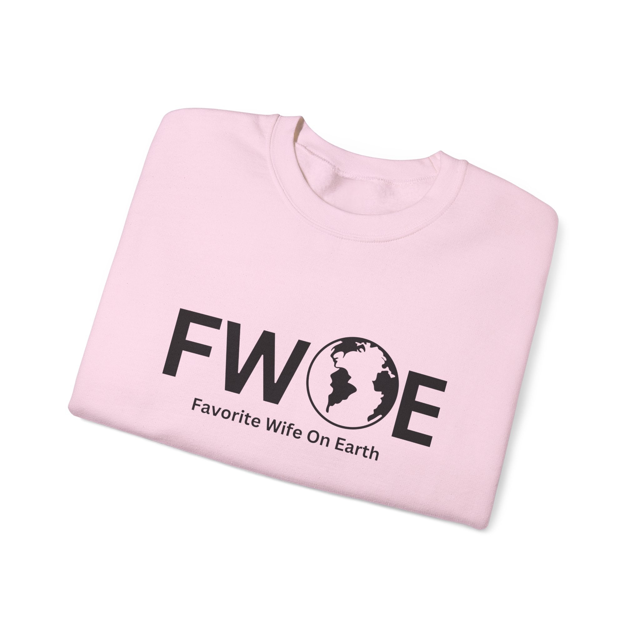 Favorite Wife On Earth (FWOE) Crewneck Sweatshirt - Cozy and Stylish Hoodie for Cold Days