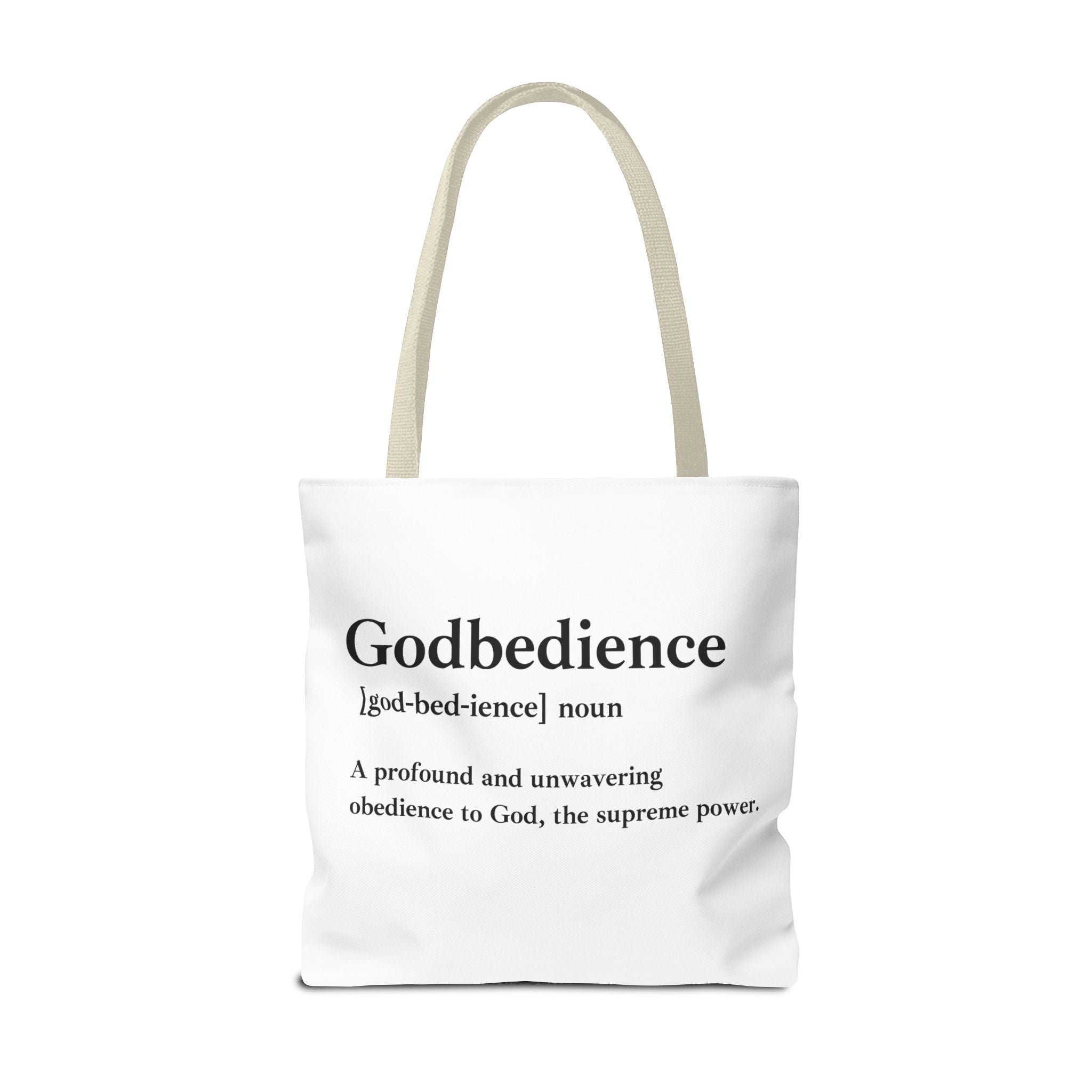 Godbedience Tote Bag - Custom Printed Stylish and Functional Tote