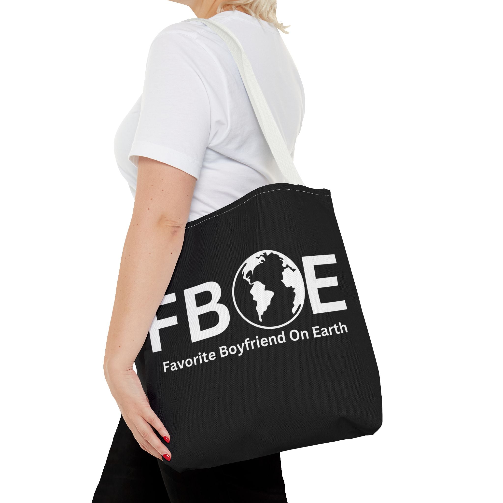 Favorite Boyfriend On Earth (FBOE) Tote Bag - Custom Printed Stylish and Functional Tote