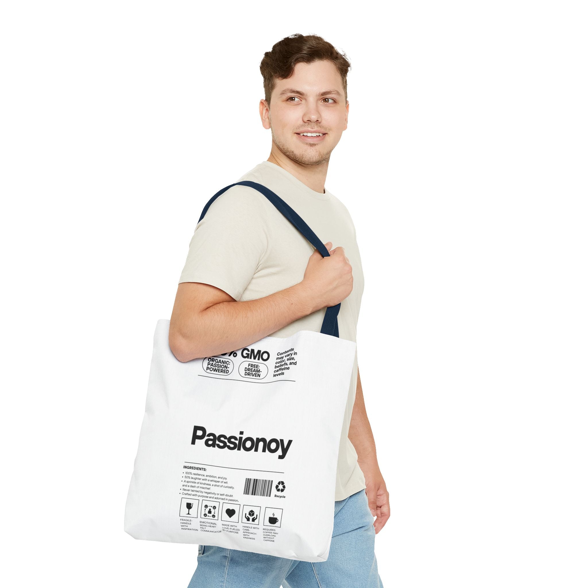 Passionoy Label Tote Bag - Custom Printed Stylish and Functional Tote
