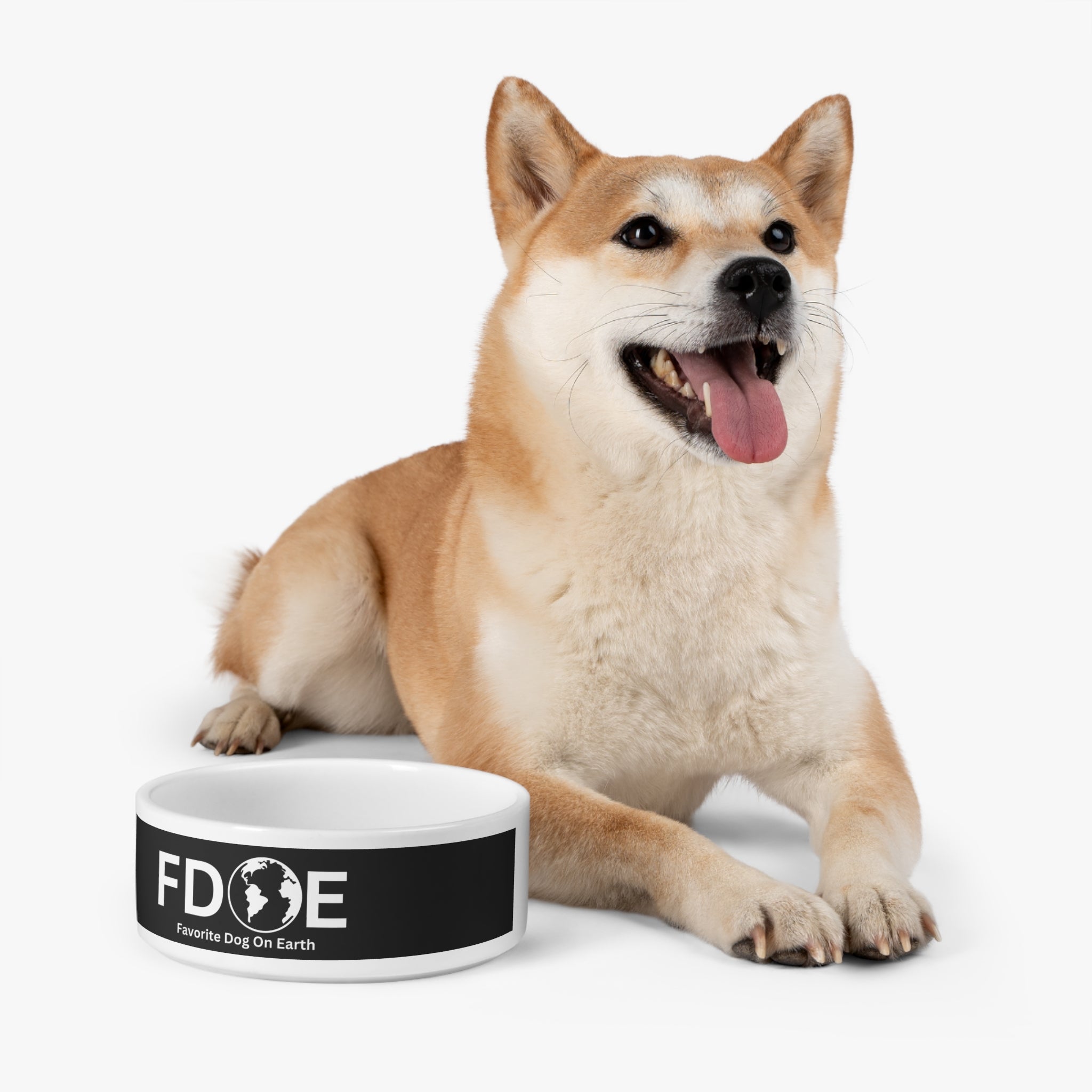 Favorite Dog On Earth (FDOE) Custom Pet Bowl - Stylish and Functional Ceramic Dog Bowl