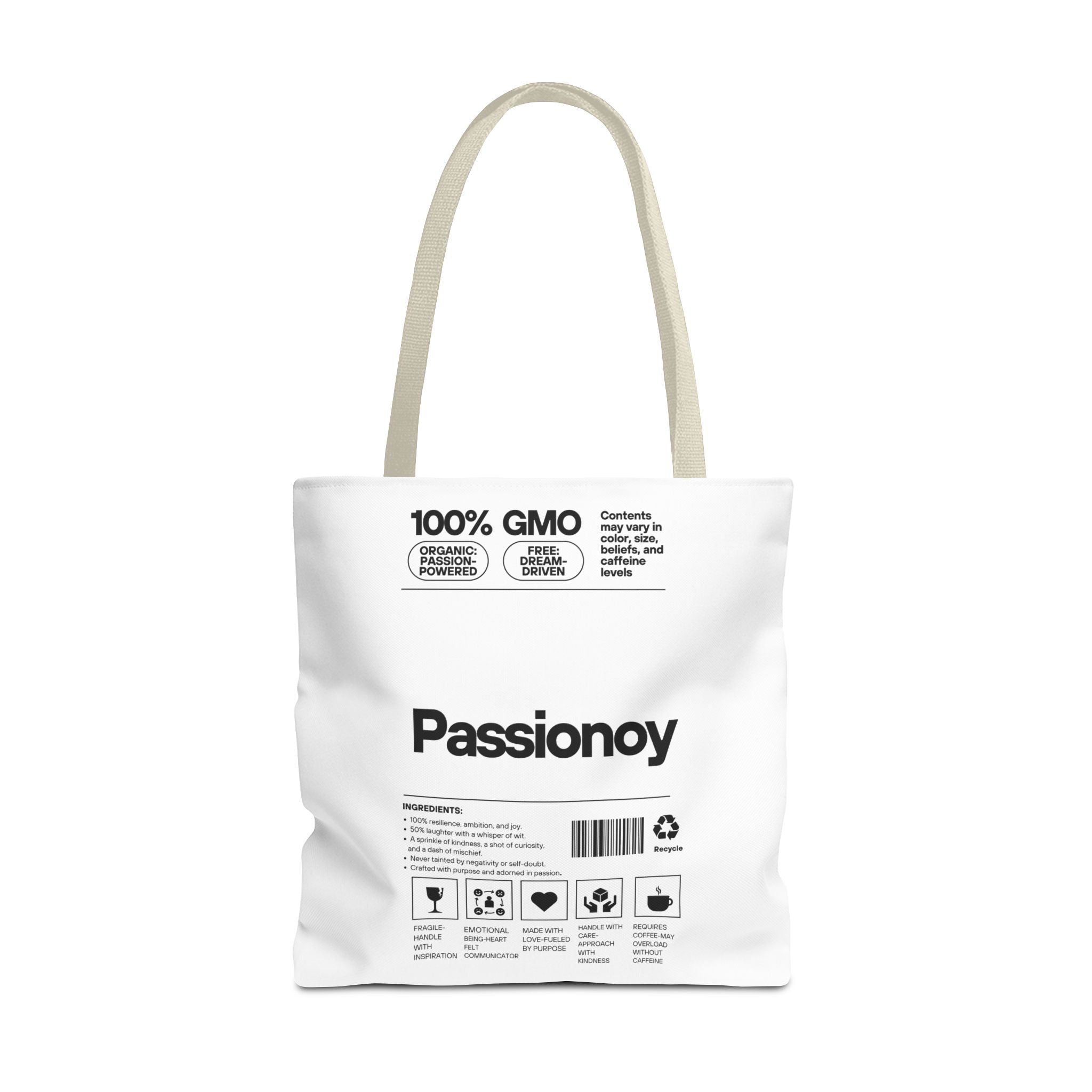 Passionoy Label Tote Bag - Custom Printed Stylish and Functional Tote
