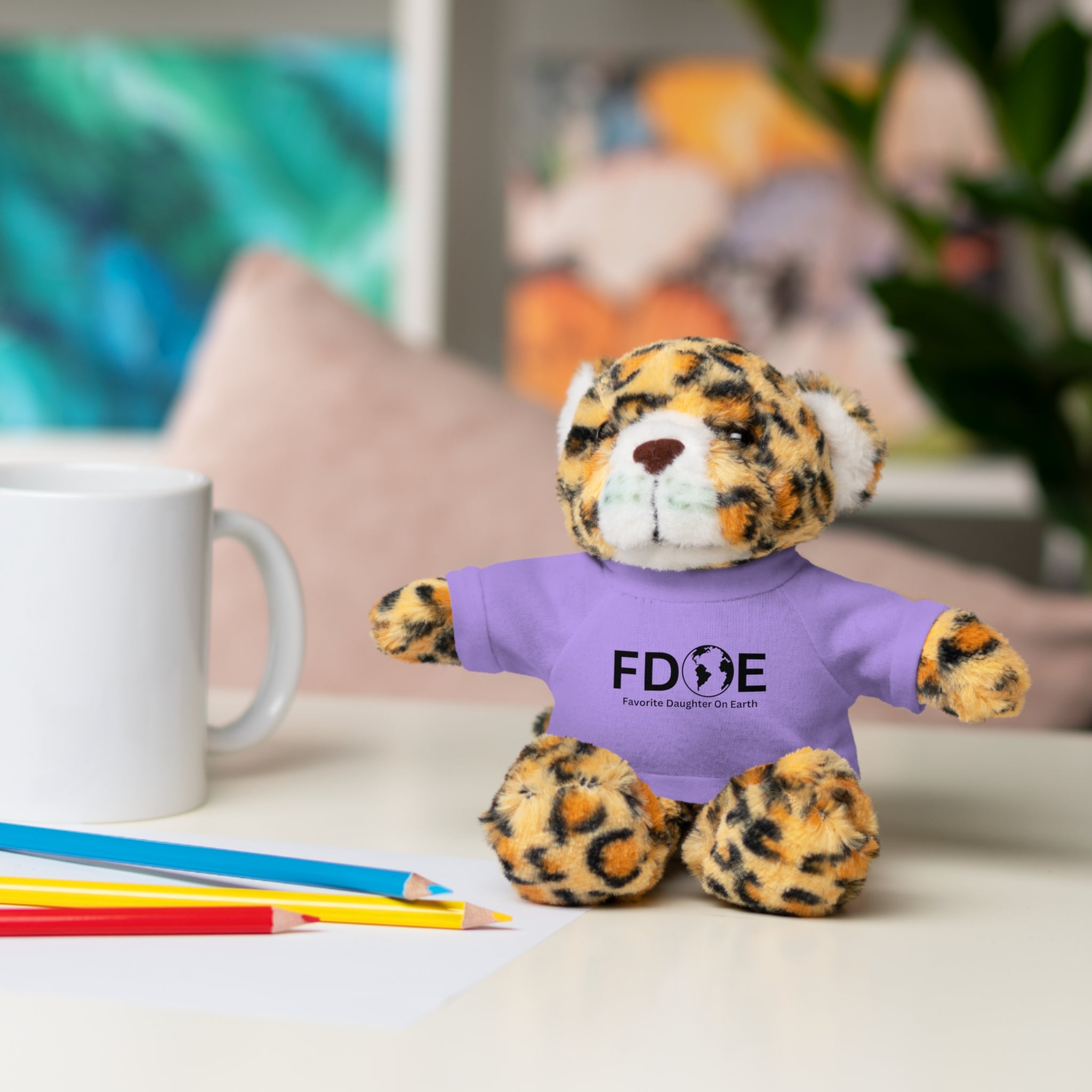 Favorite Daughter on Earth Stuffed Animal – Customizable T-Shirt & Animal