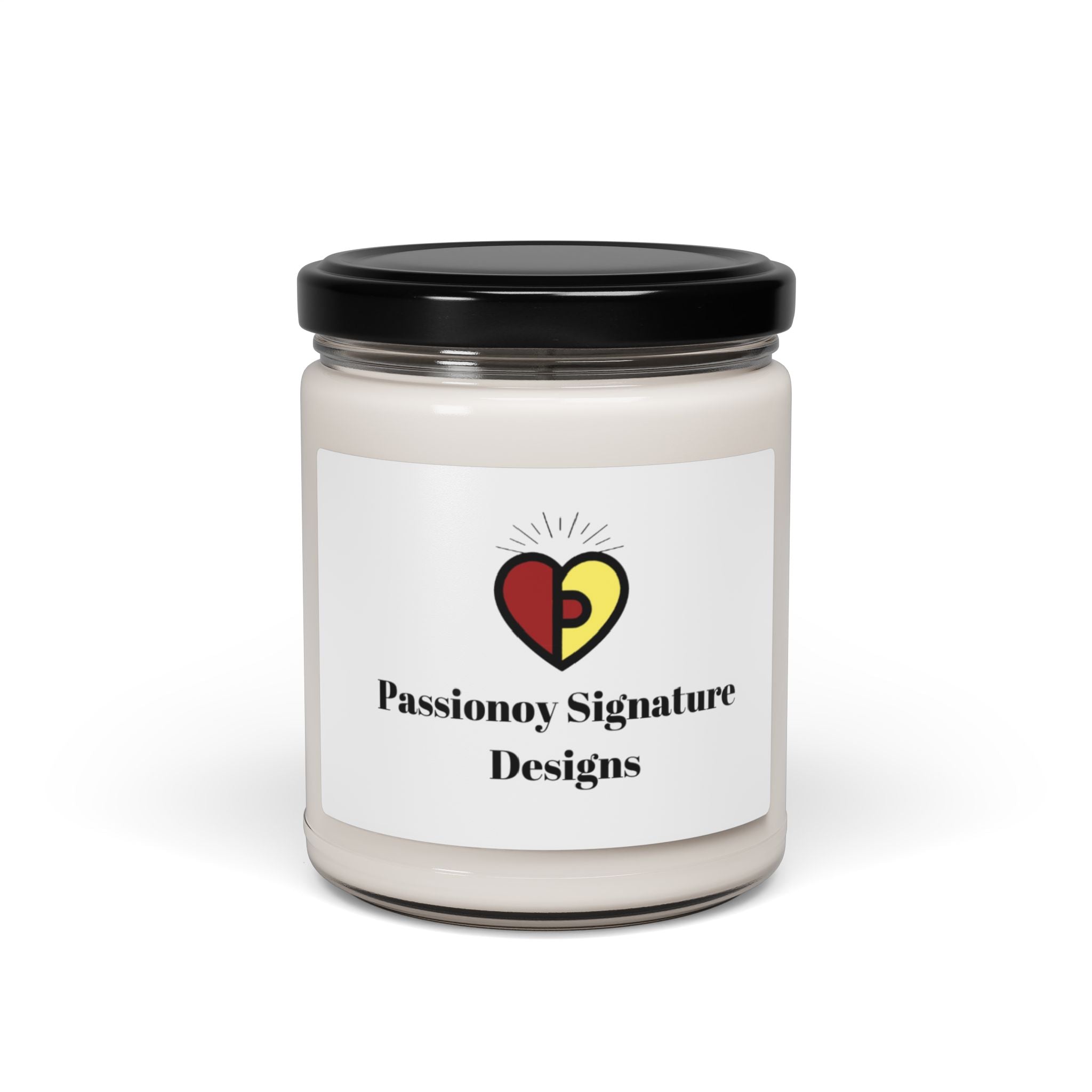Passionoy Signature Designs Scented Soy Candle - 9oz Natural Wax Candle with Custom Label