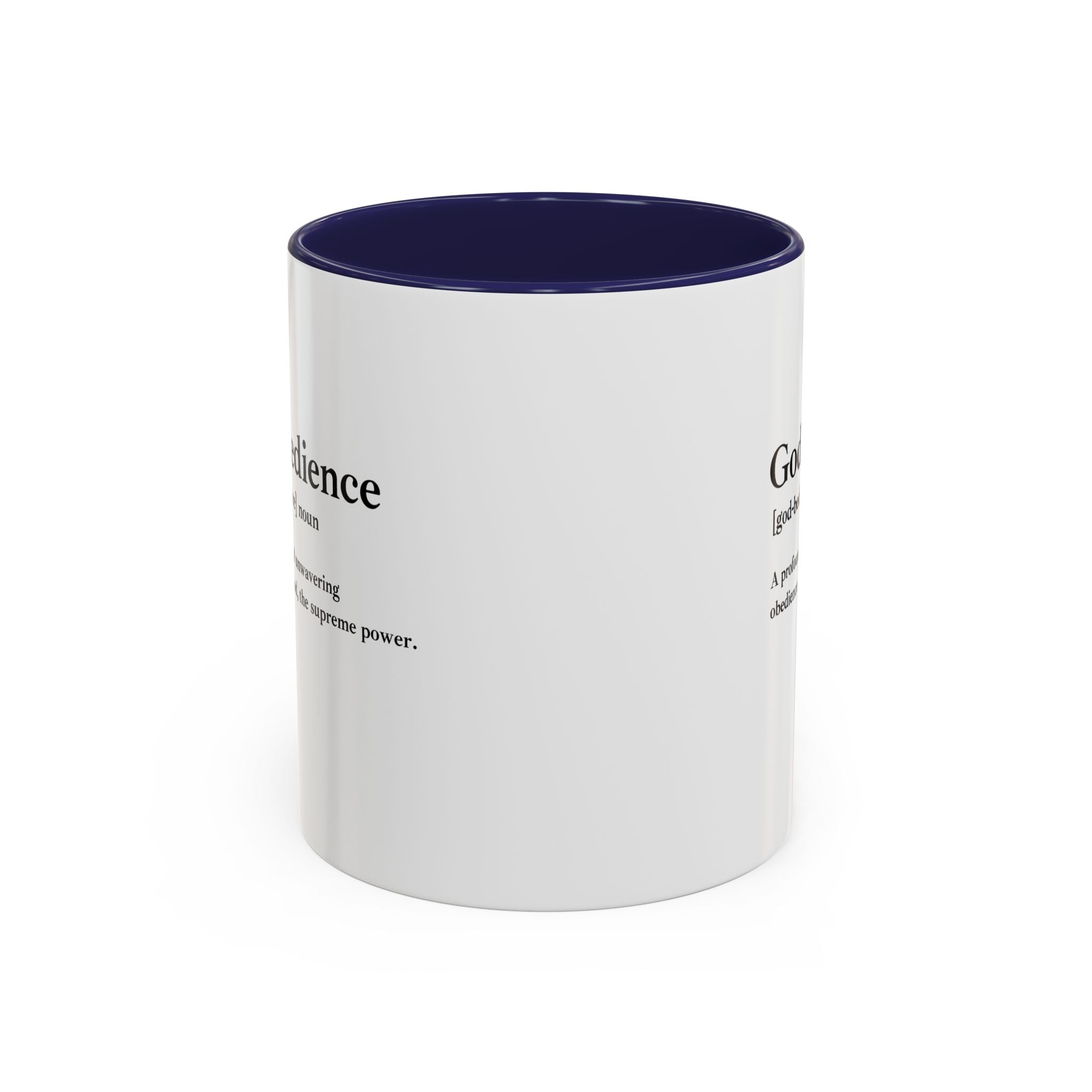 Godbedience Accent Coffee Mug (11, 15oz)