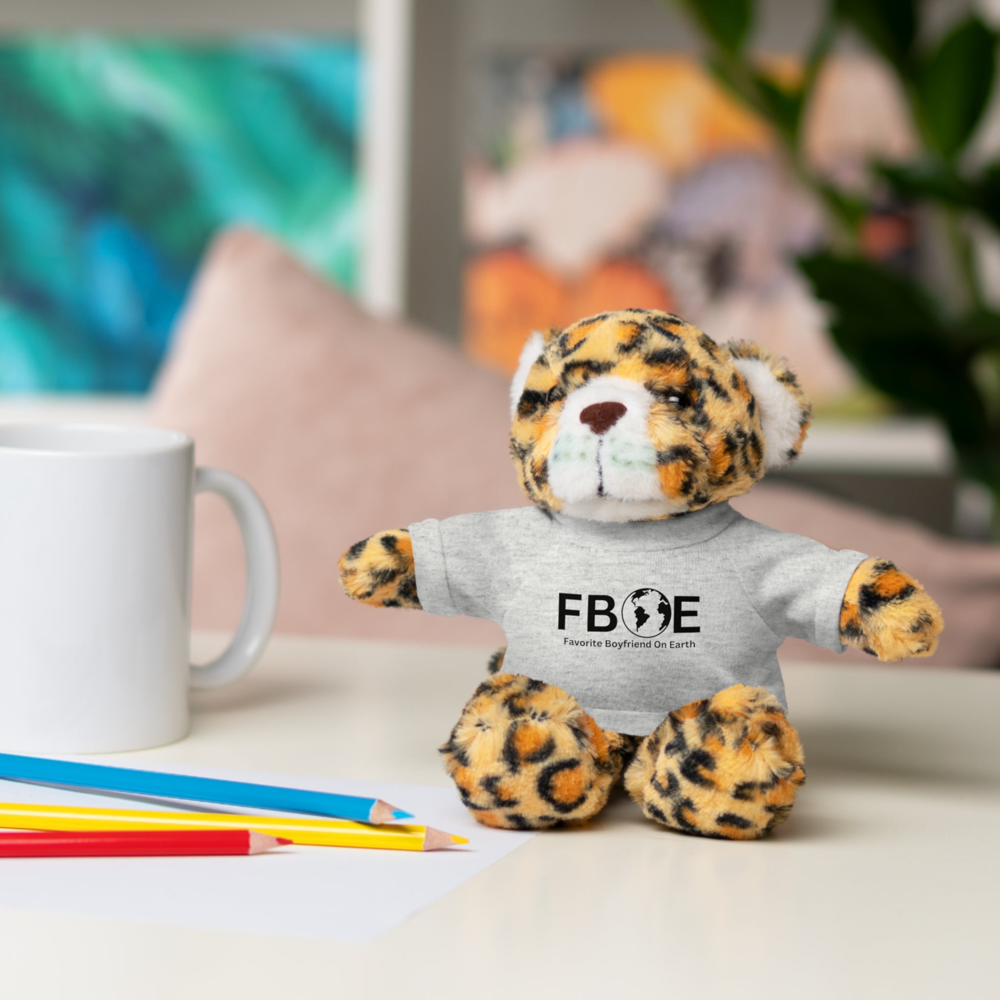 Stuffed Animal Gift – Favorite Boyfriend on Earth (FBOE)– Customizable T-Shirt & Animal