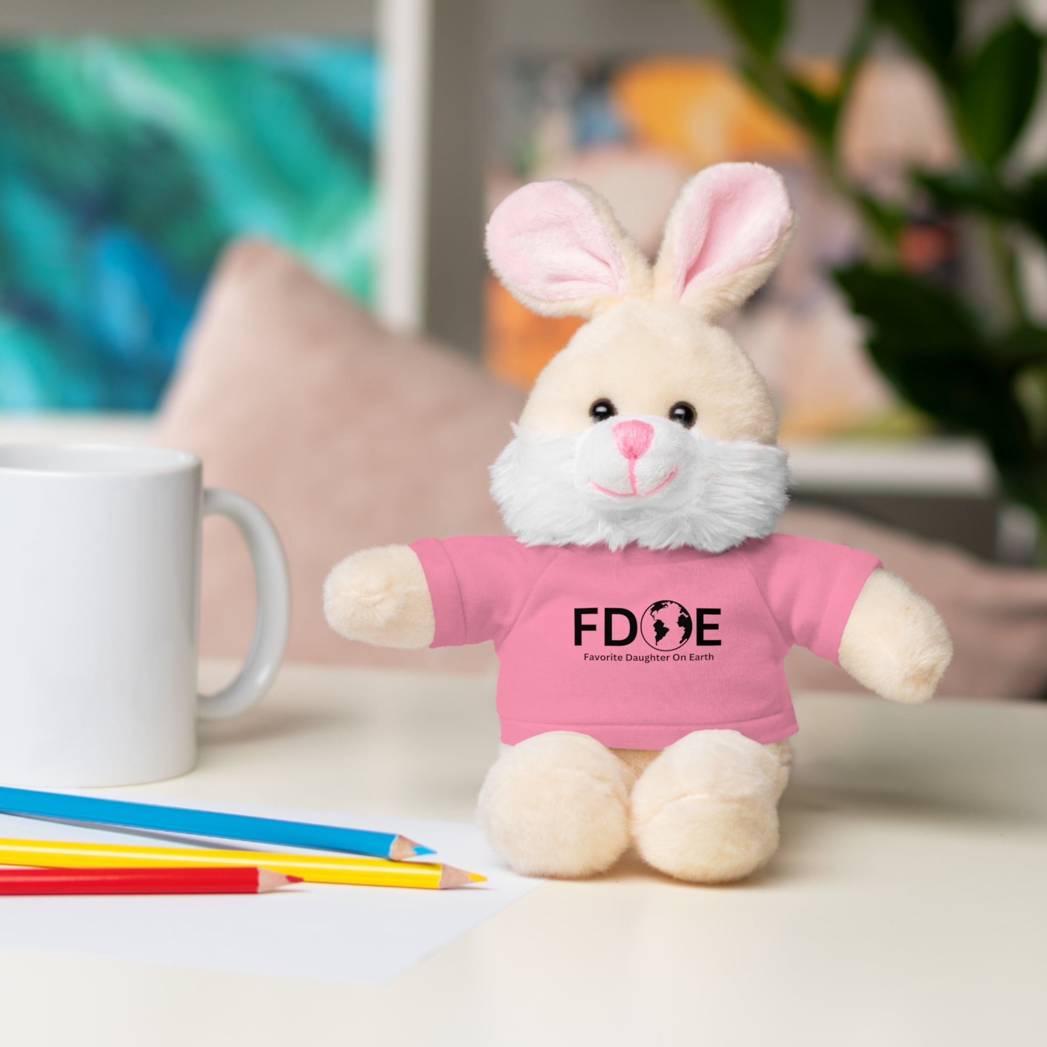 Favorite Daughter on Earth Stuffed Animal – Customizable T-Shirt & Animal