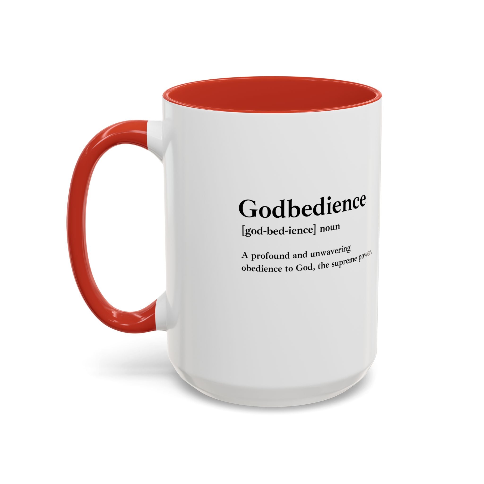 Godbedience Accent Coffee Mug (11, 15oz)