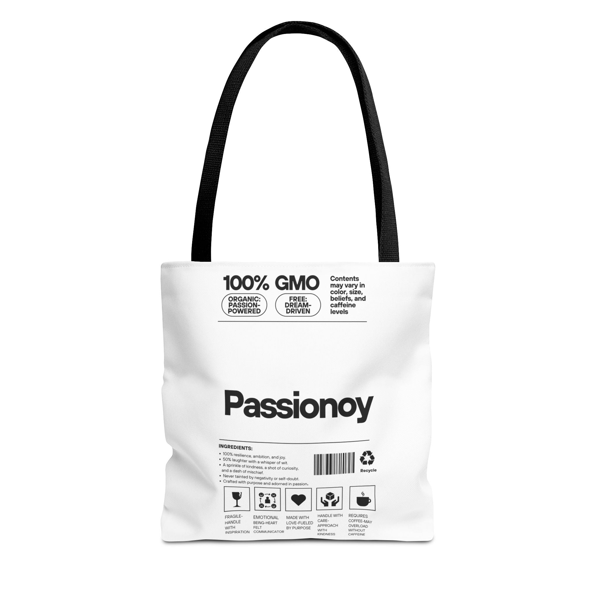 Passionoy Label Tote Bag - Custom Printed Stylish and Functional Tote