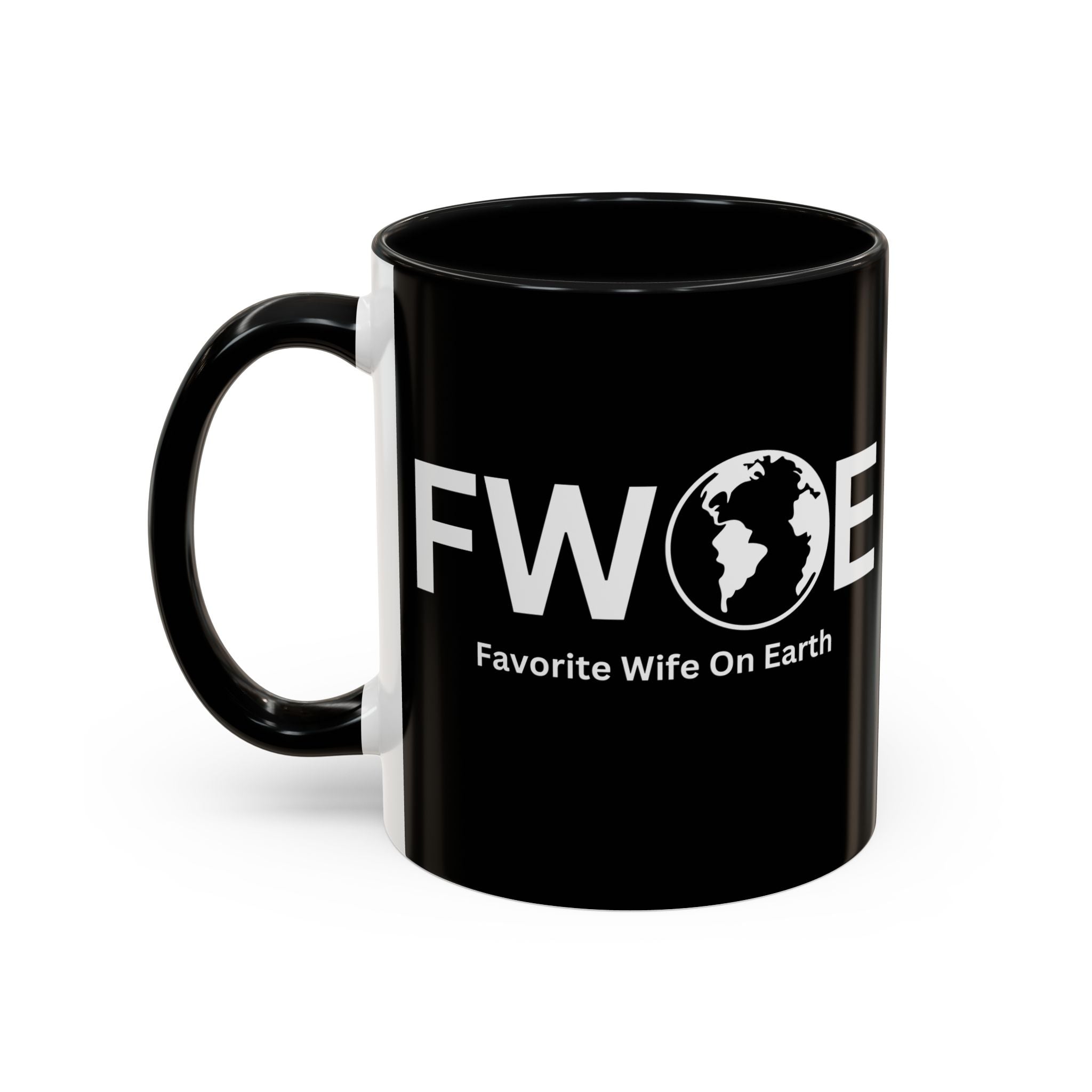 Favorite Wife On Earth (FWOE) Accent Coffee Mug (11oz, 15oz)