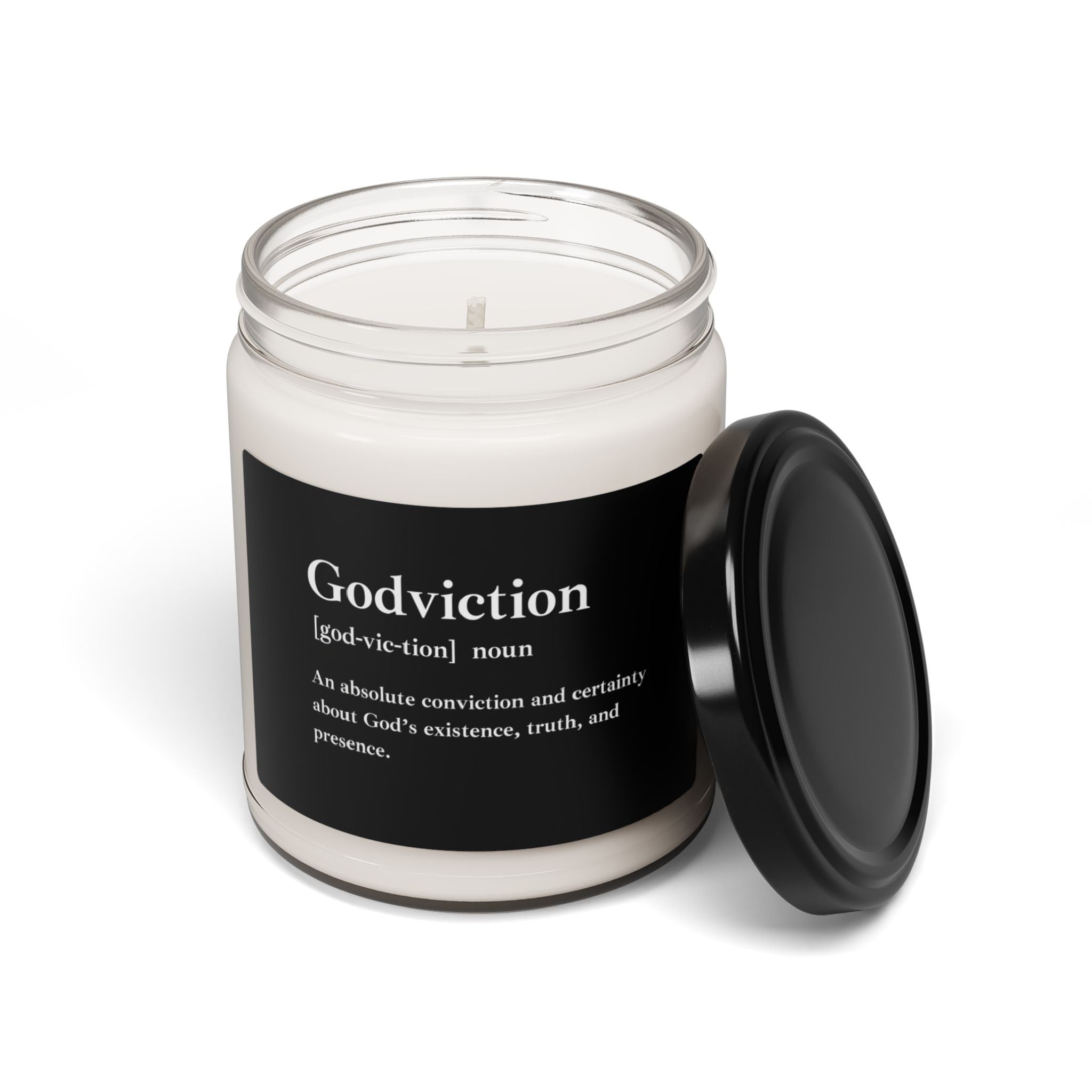 Godviction Scented Soy Candle - 9oz Natural Wax Candle with Custom Label