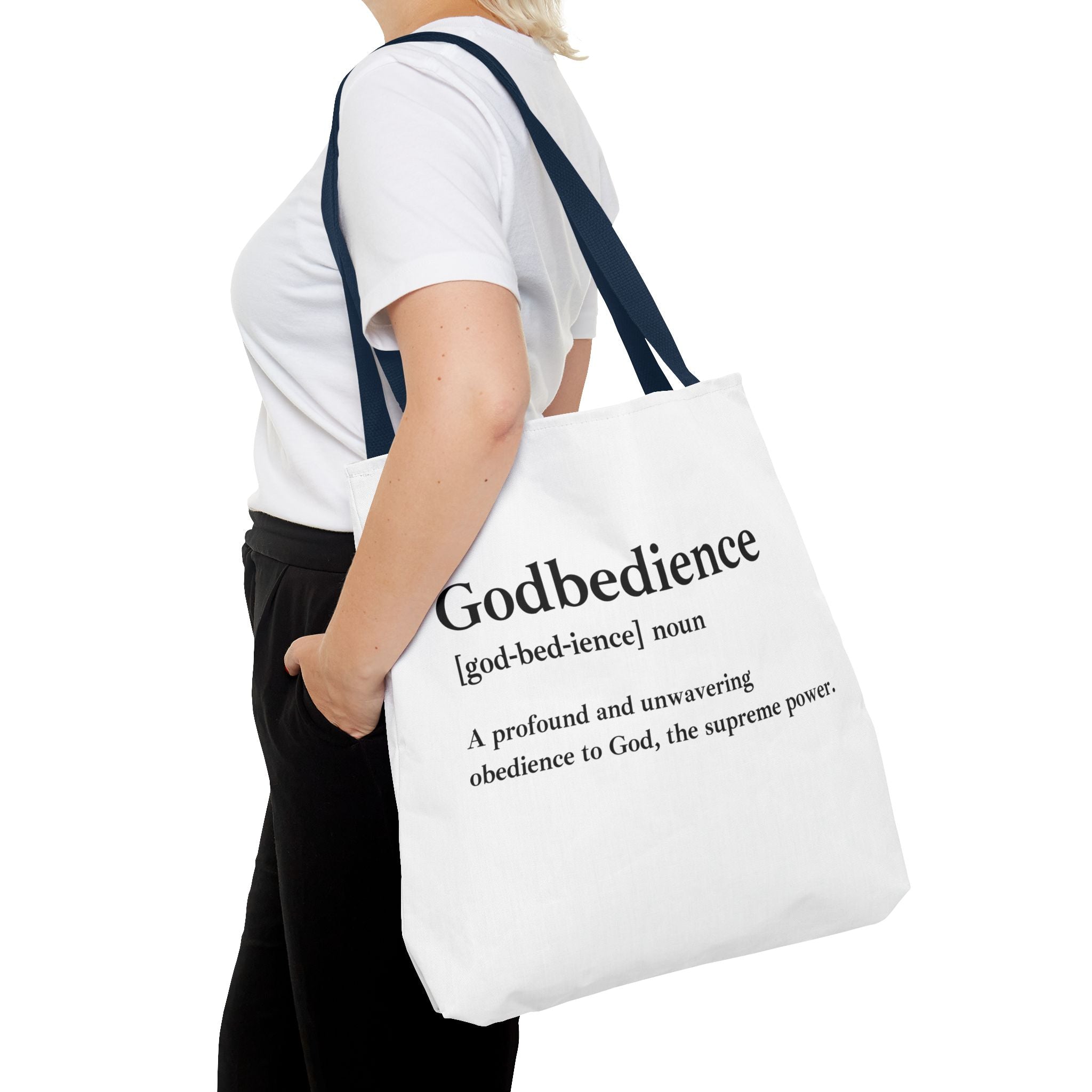 Godbedience Tote Bag - Custom Printed Stylish and Functional Tote