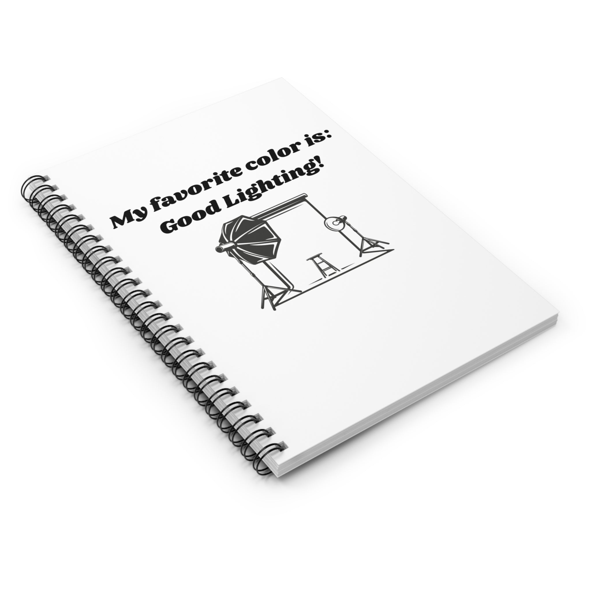 My Favorite Color is Good Lighting - 118 Page Ruled Line Notebook for Everyday Use