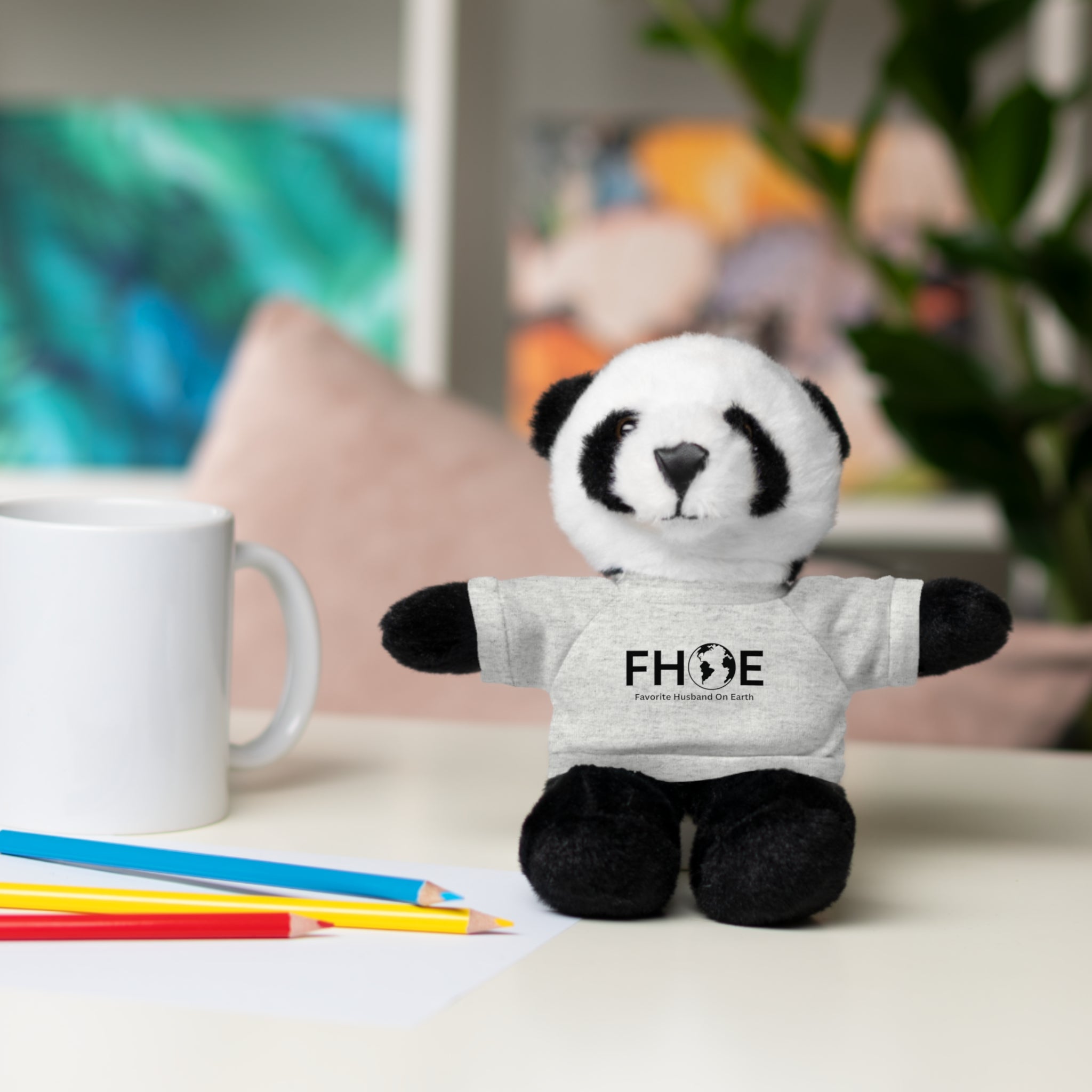Stuffed Animal Gift – Favorite Husband on Earth (FHOE)– Customizable T-Shirt & Animal