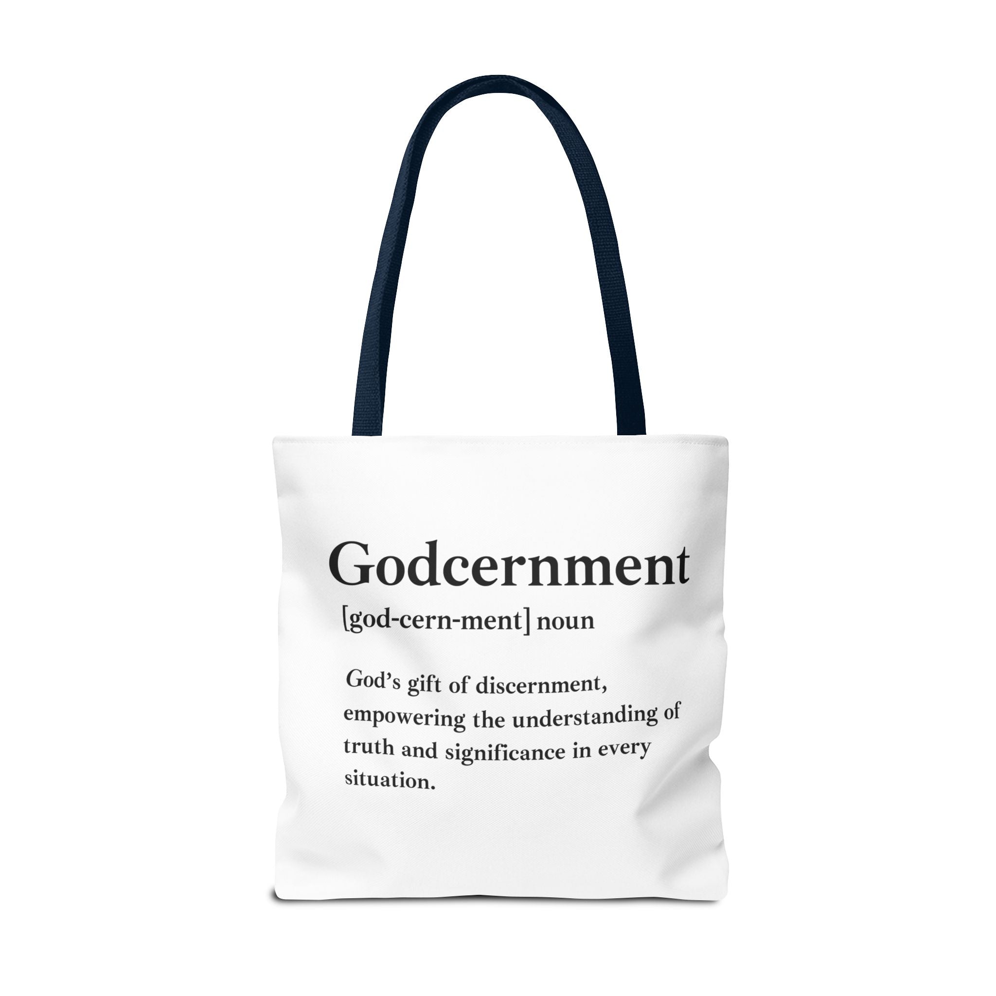 Godcernment Tote Bag - Custom Printed Stylish and Functional Tote