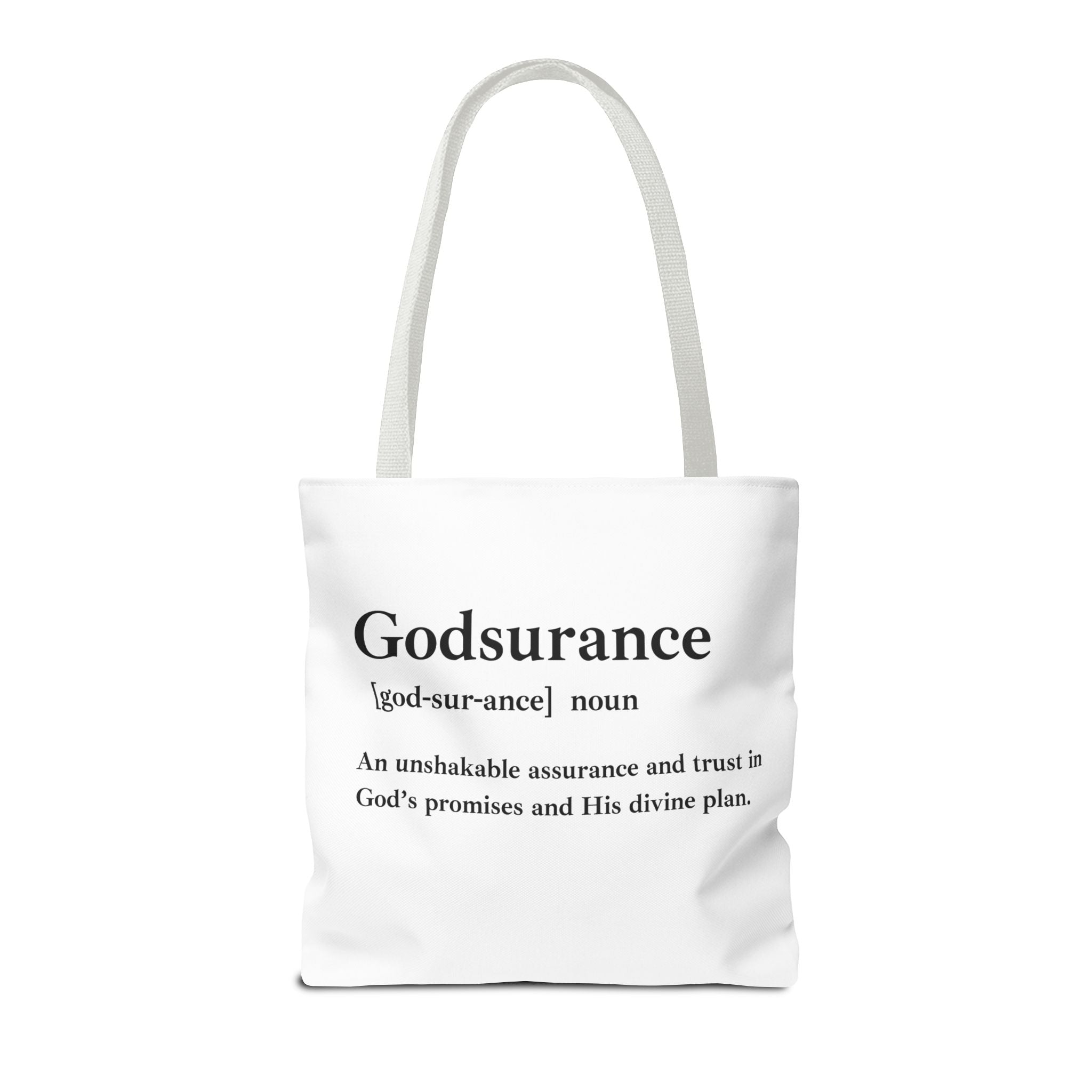 Godsurance Tote Bag - Custom Printed Stylish and Functional Tote