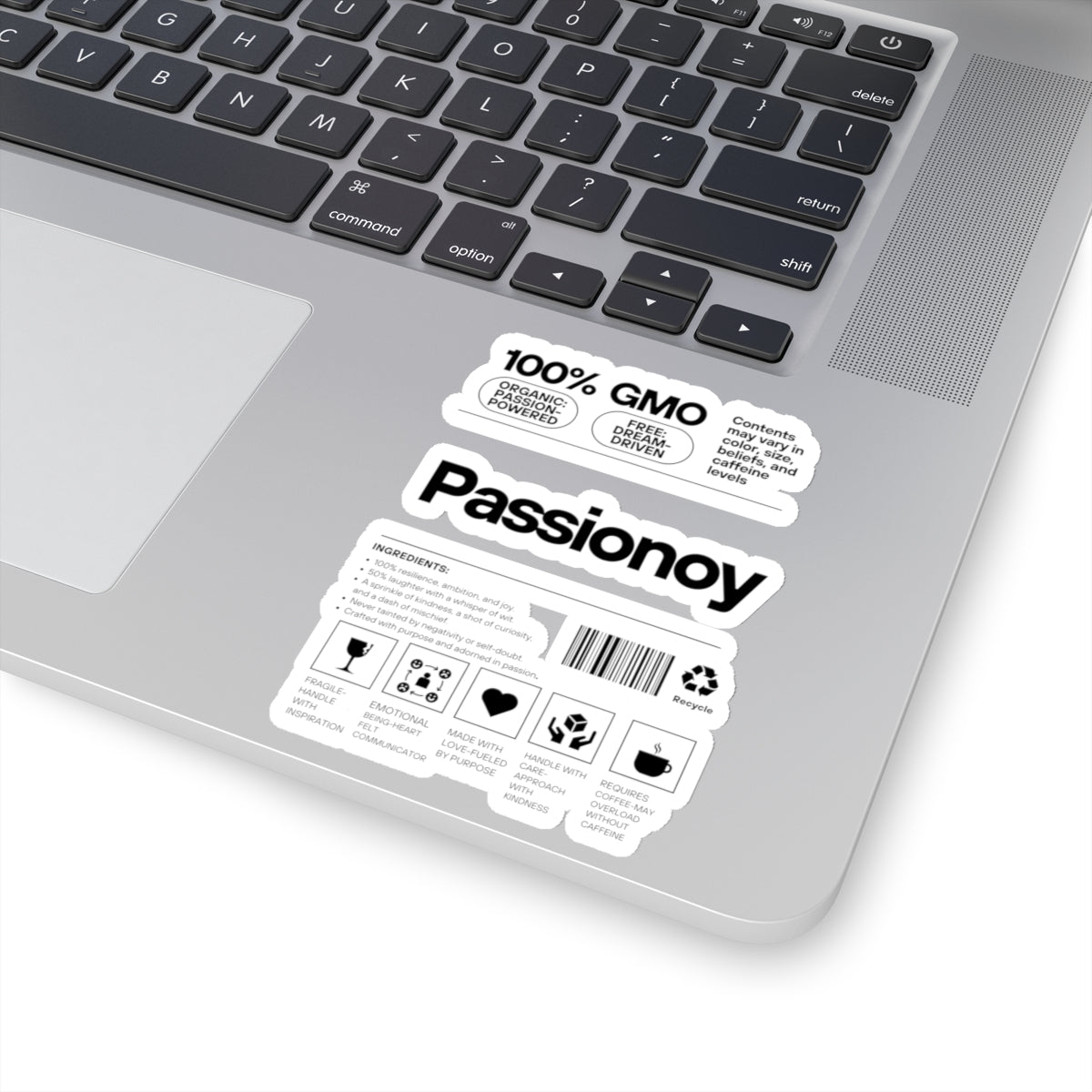 Passionoy Label Kiss-Cut Stickers - Custom Vinyl Stickers for Creative Decor