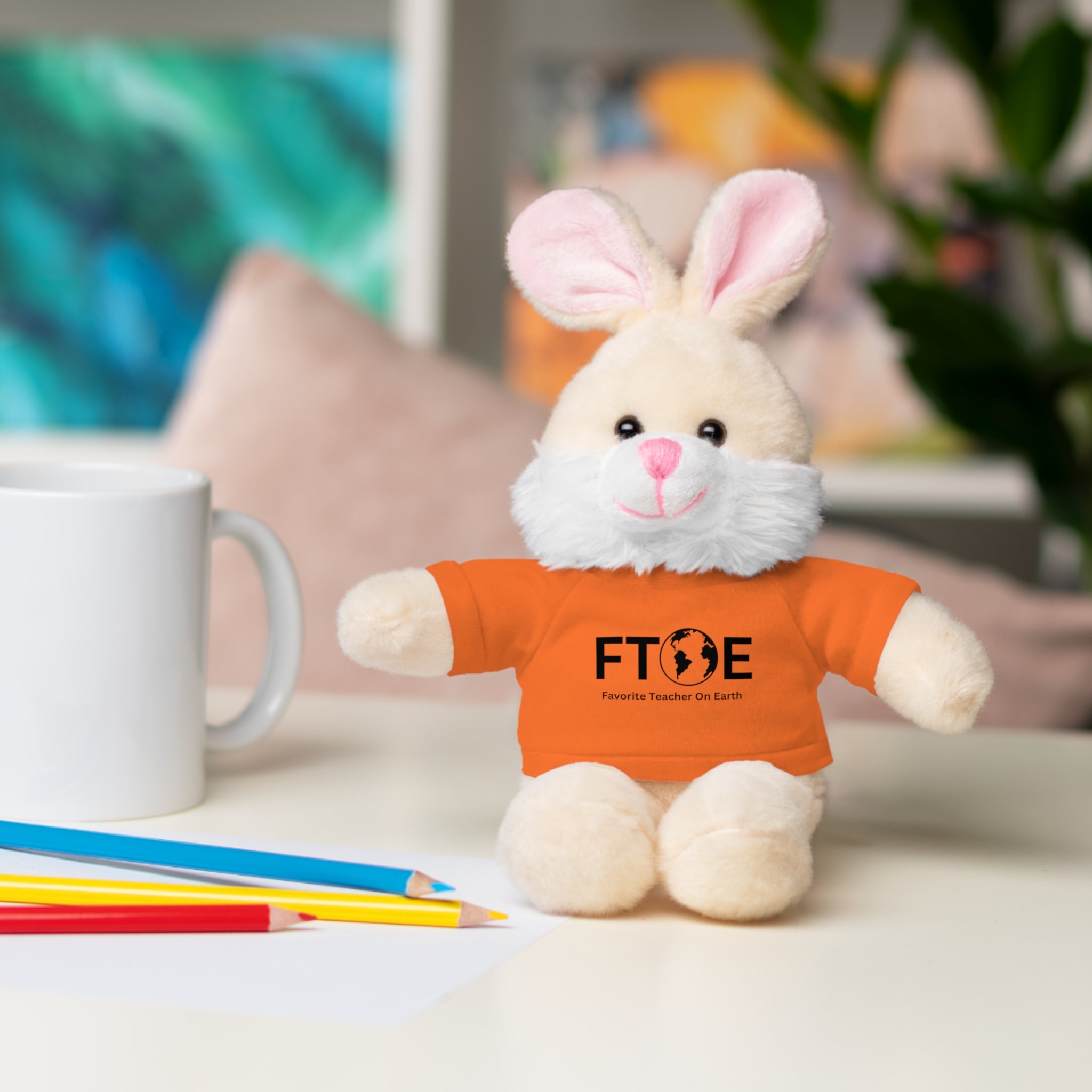 Stuffed Animal Gift – Favorite Teacher on Earth (FTOE) – Customizable T-Shirt & Animal