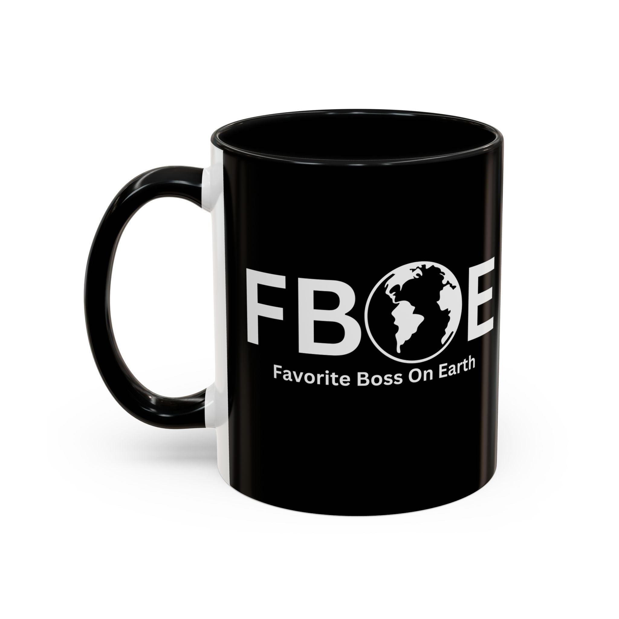 Favorite Boss On Earth (FBOE) Accent Coffee Mug (11oz, 15oz)