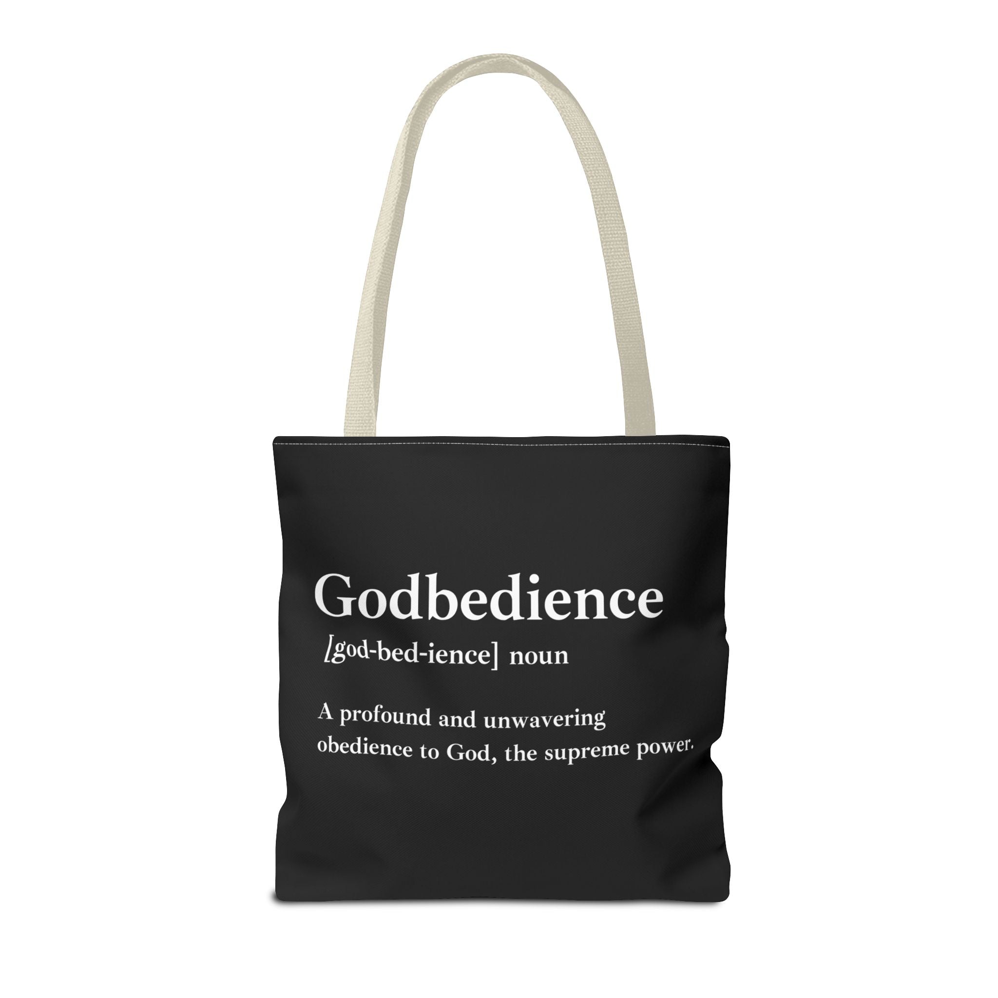Godbedience Tote Bag - Custom Printed Stylish and Functional Tote