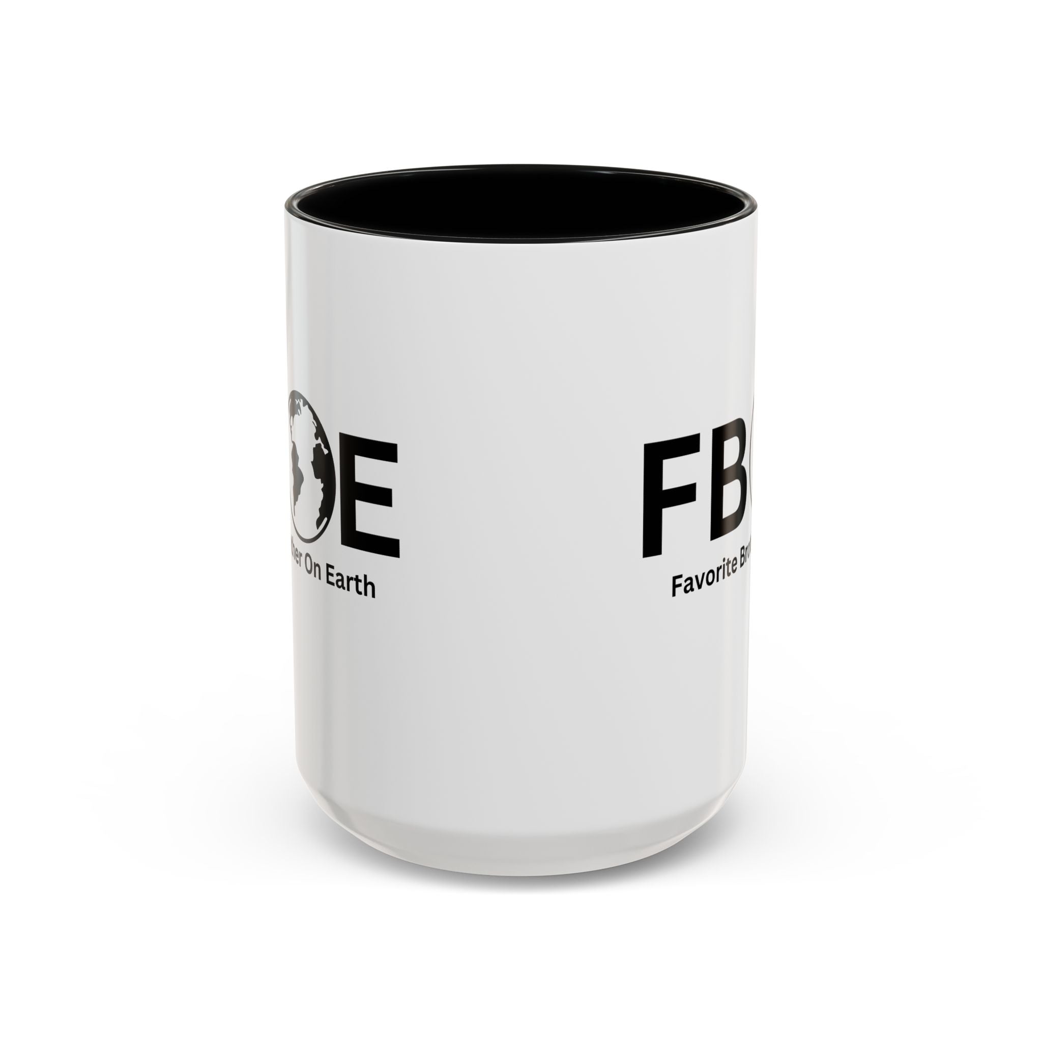 Favorite Brother On Earth (FBOE) Accent Coffee Mug (11oz, 15oz)