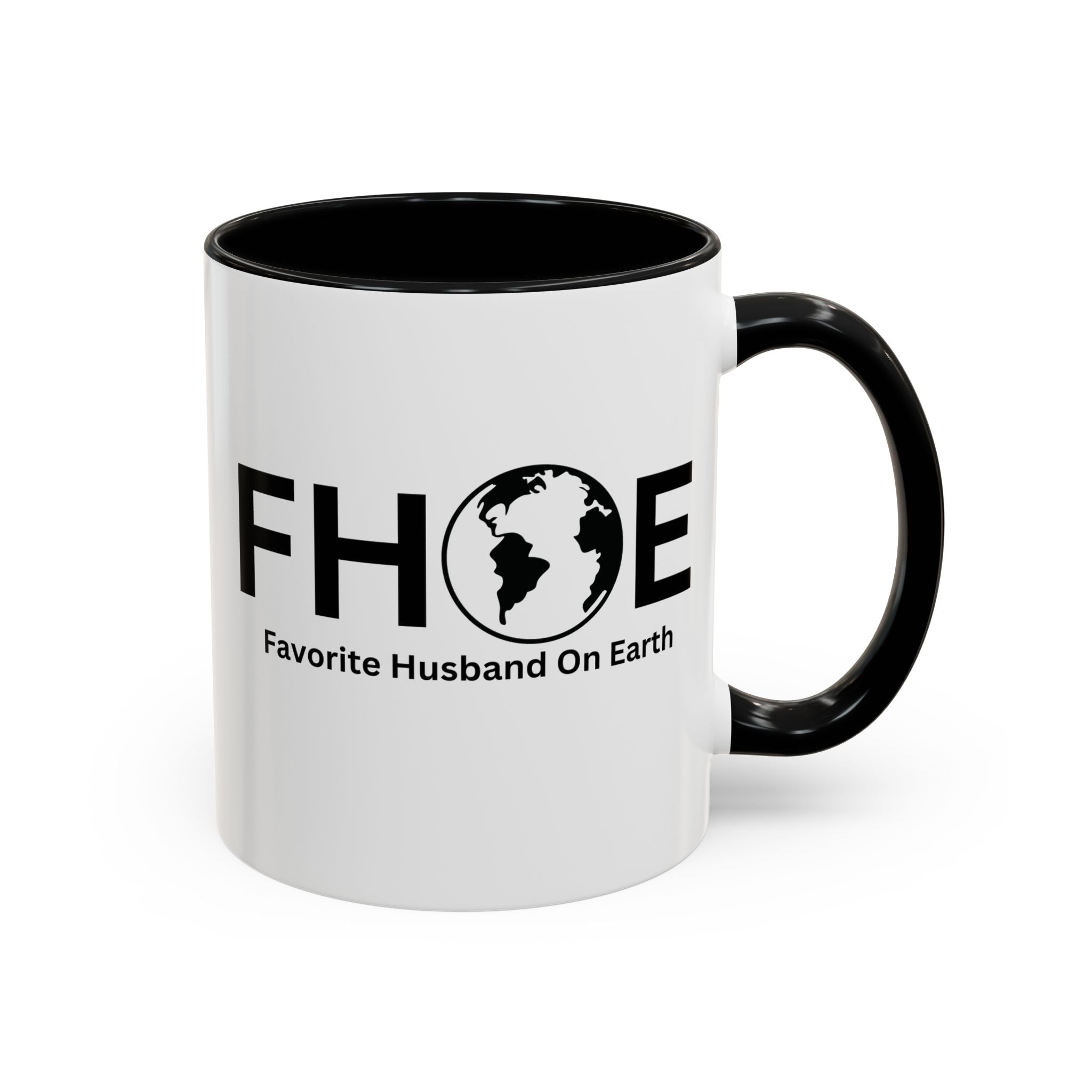 Favorite Husband On Earth (FHOE) Accent Coffee Mug (11oz, 15oz)