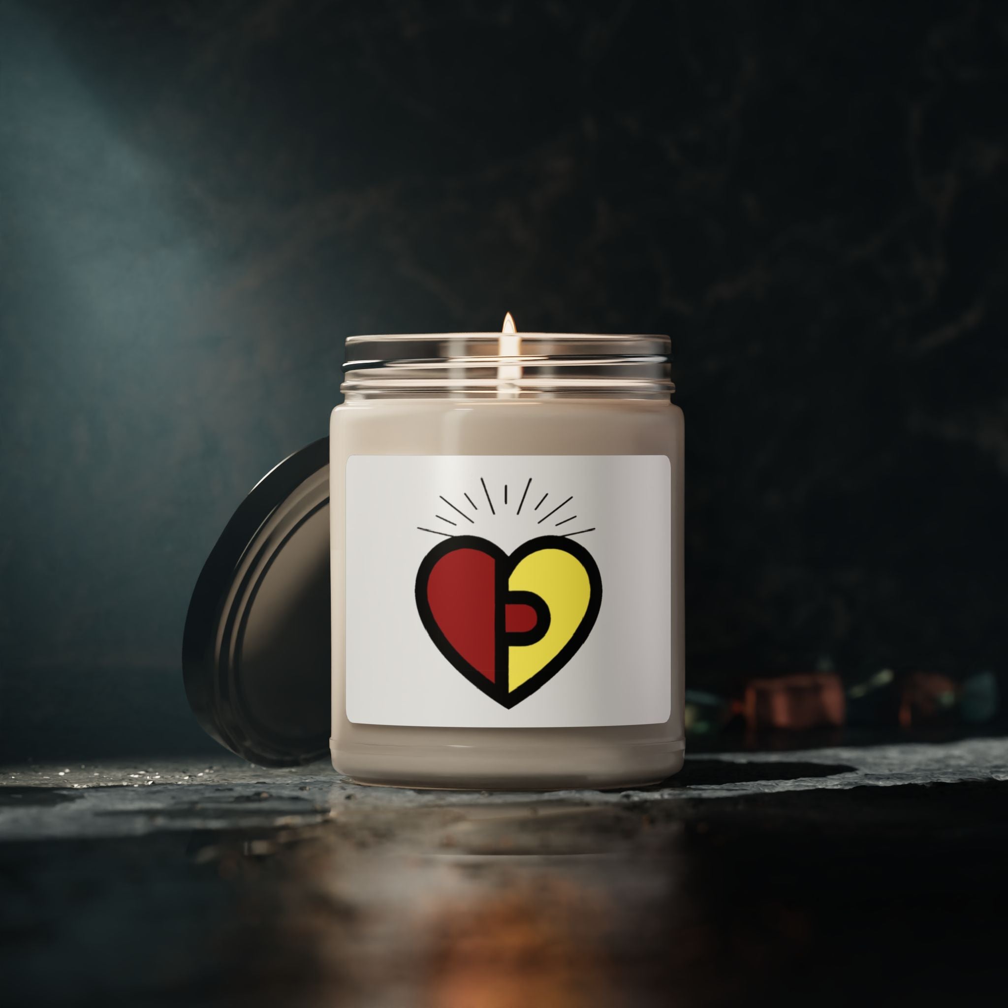 Passionoy Logo Scented Soy Candle - 9oz Natural Wax Candle with Custom Label
