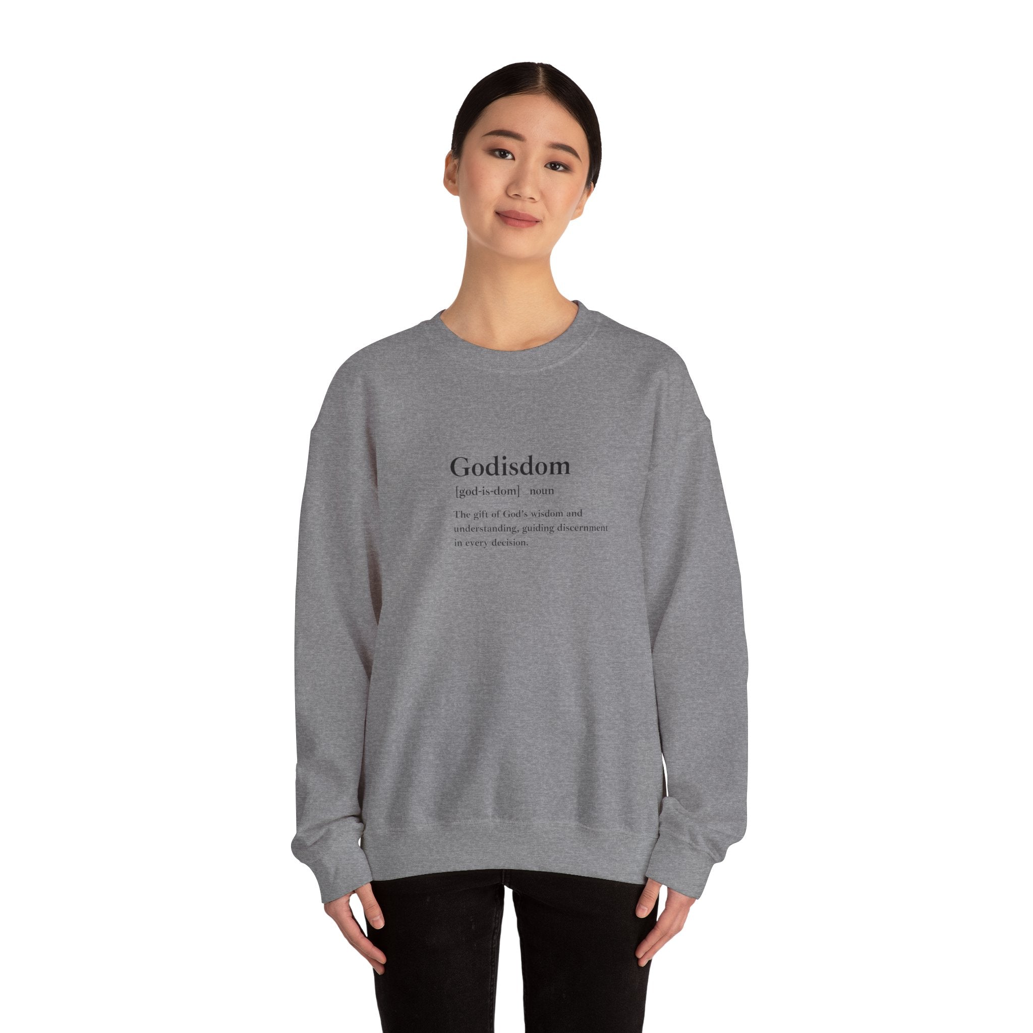 Godisdom Unisex Heavy Blend™ Crewneck Sweatshirt – Comfortable, Durable, Faith-Based Apparel, Ethical Fashion