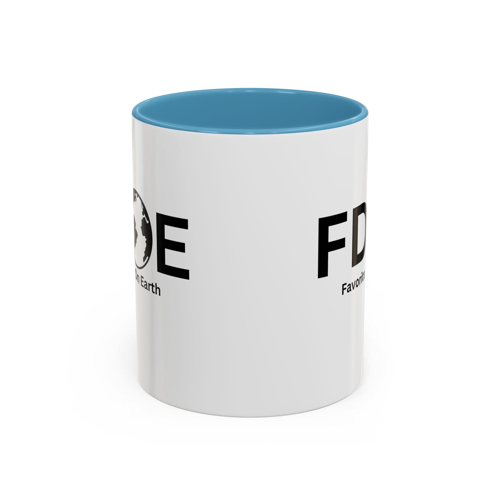 Favorite Dad On Earth (FDOE) Accent Coffee Mug (11oz, 15oz)