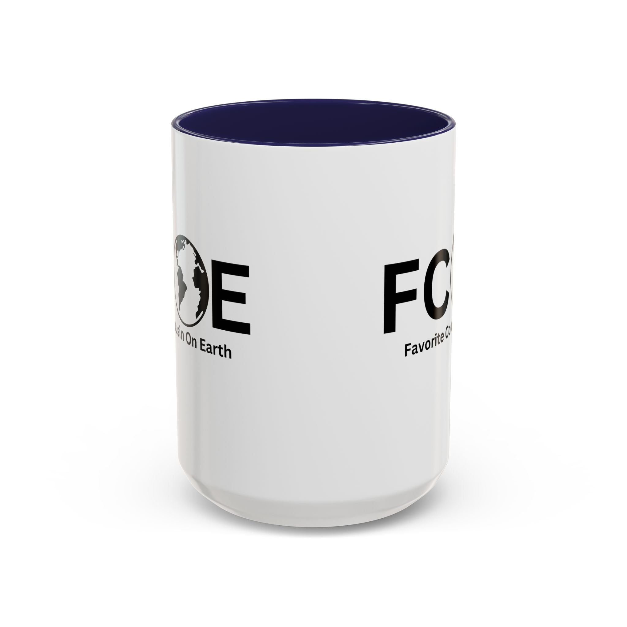 Favorite Cousin On Earth (FCOE) Accent Coffee Mug (11oz, 15oz)