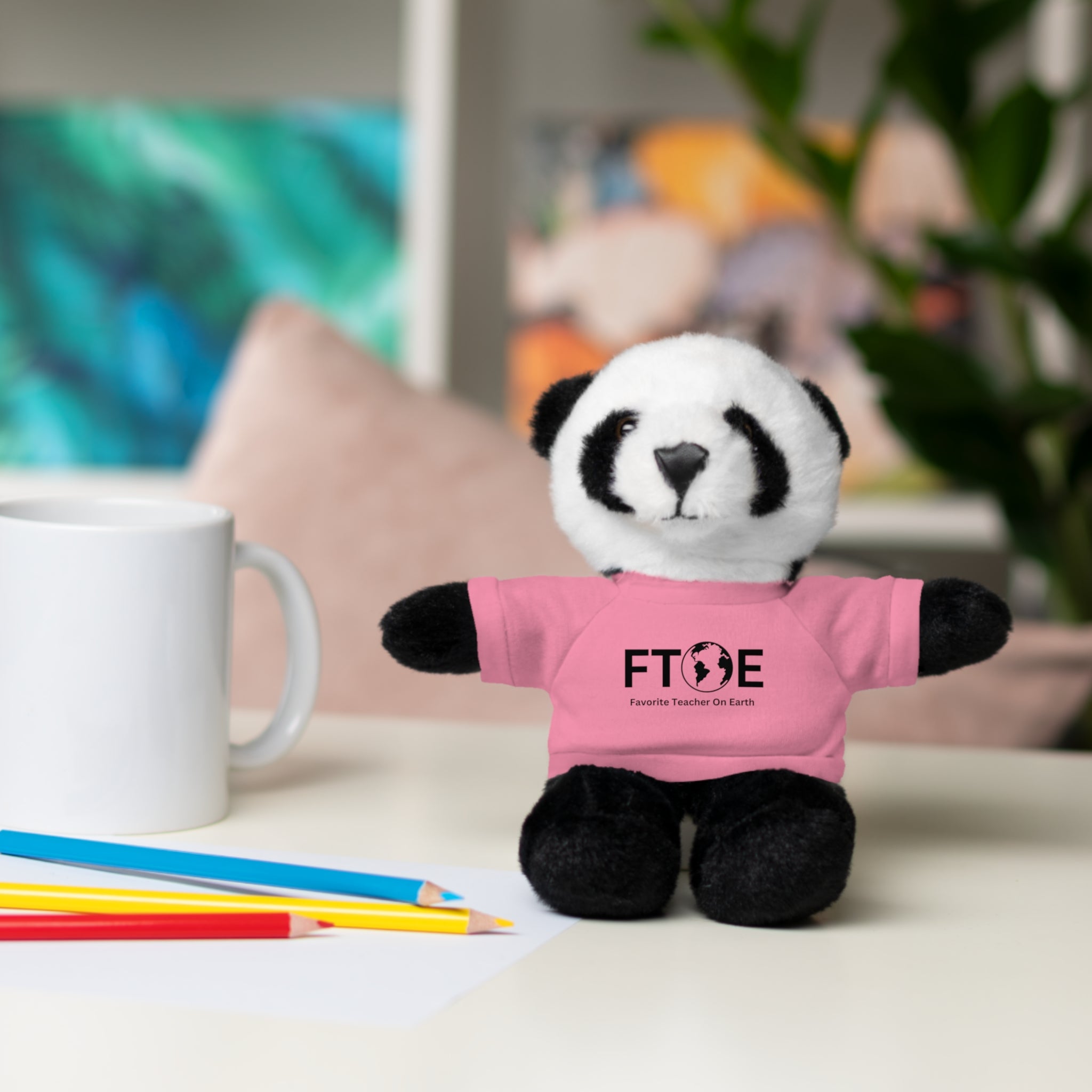 Stuffed Animal Gift – Favorite Teacher on Earth (FTOE) – Customizable T-Shirt & Animal