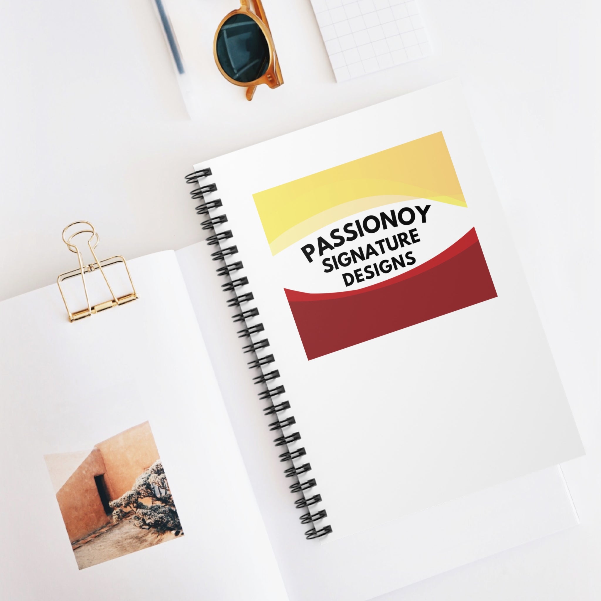 Passionoy Signature Designs-A1 Spiral Notebook - 118 Page Ruled Line Notebook for Everyday Use