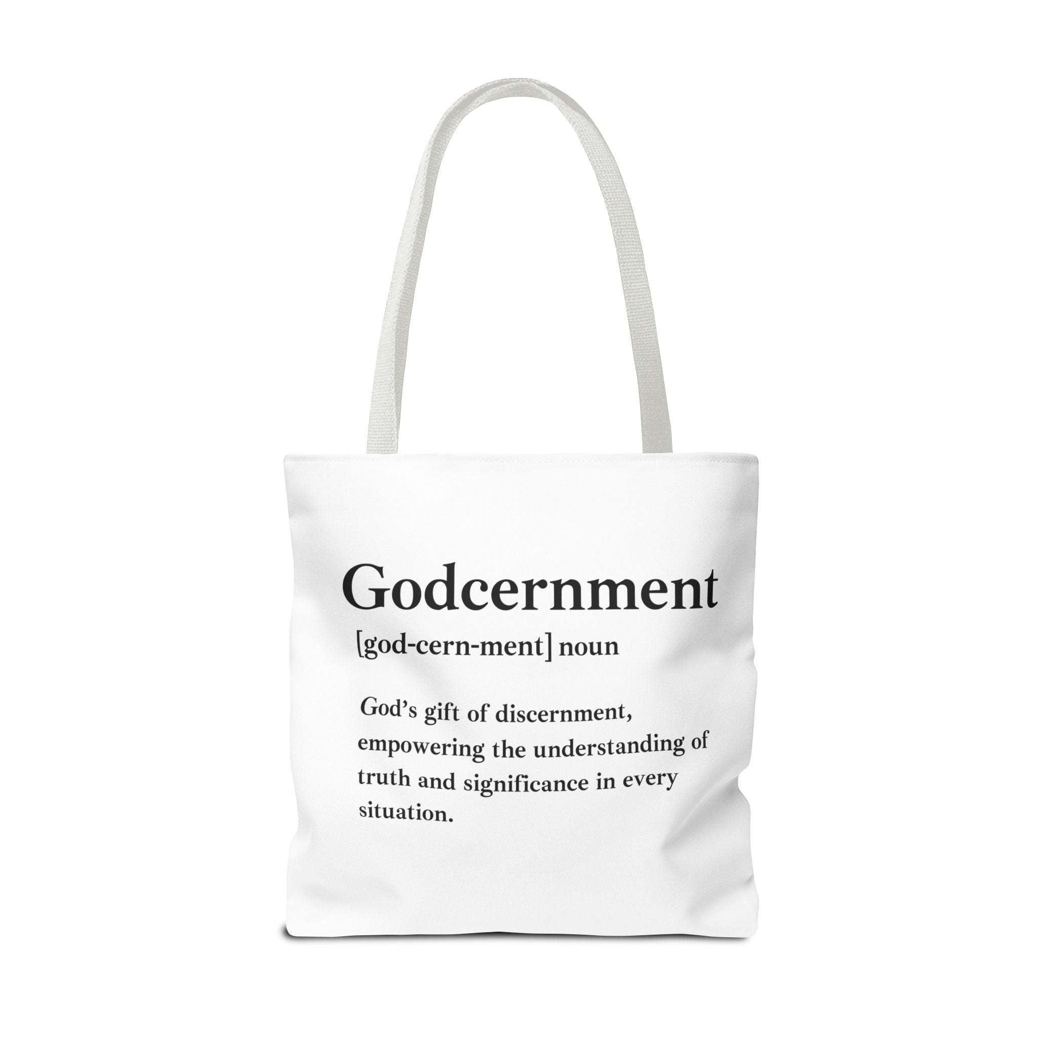 Godcernment Tote Bag - Custom Printed Stylish and Functional Tote