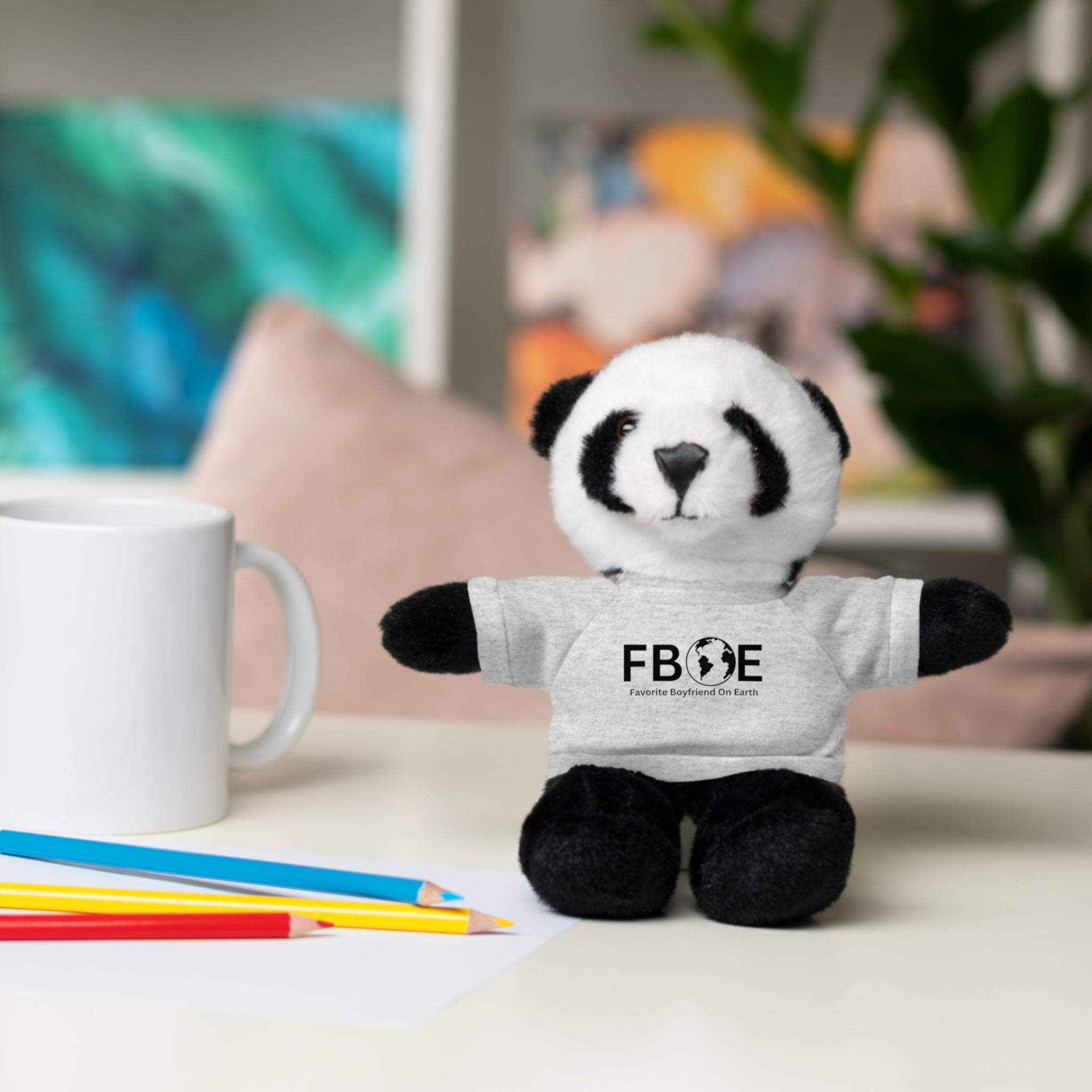 Stuffed Animal Gift – Favorite Boyfriend on Earth (FBOE)– Customizable T-Shirt & Animal