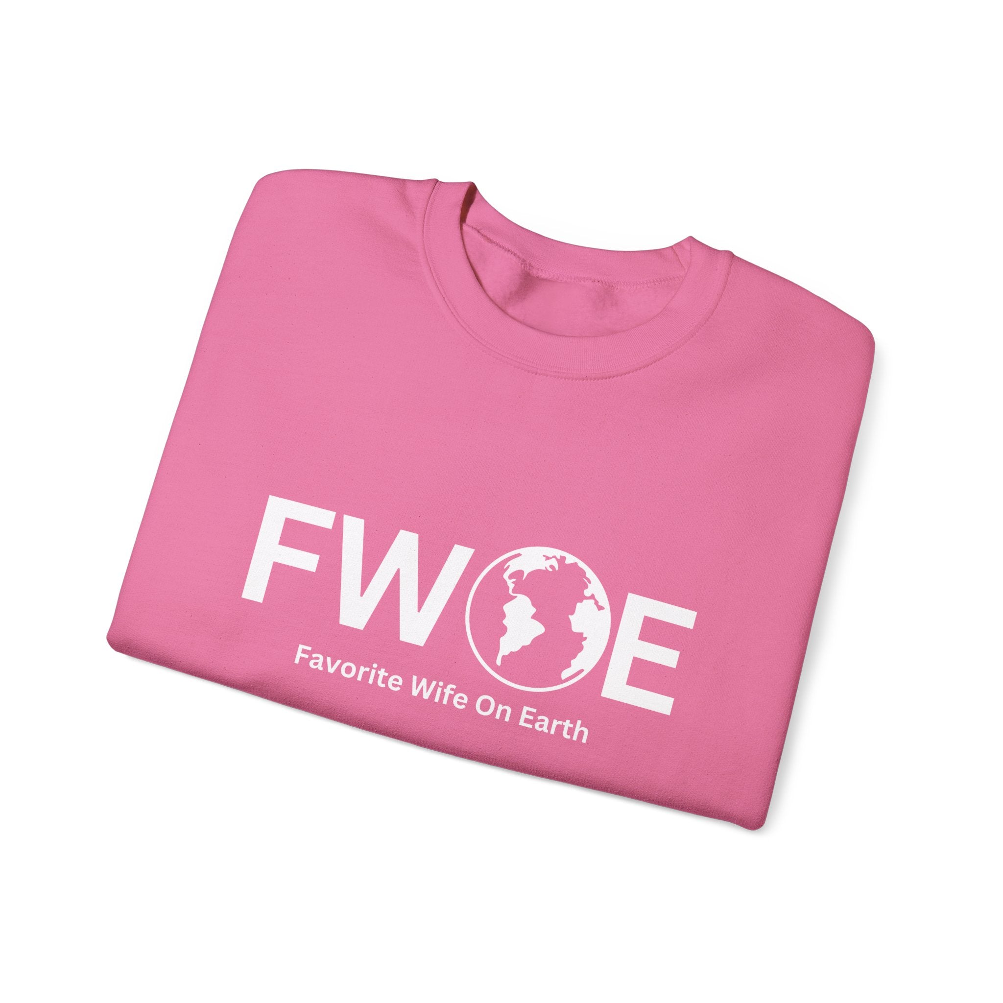 Favorite Wife On Earth (FWOE) Crewneck Sweatshirt - Cozy and Stylish Hoodie for Cold Days