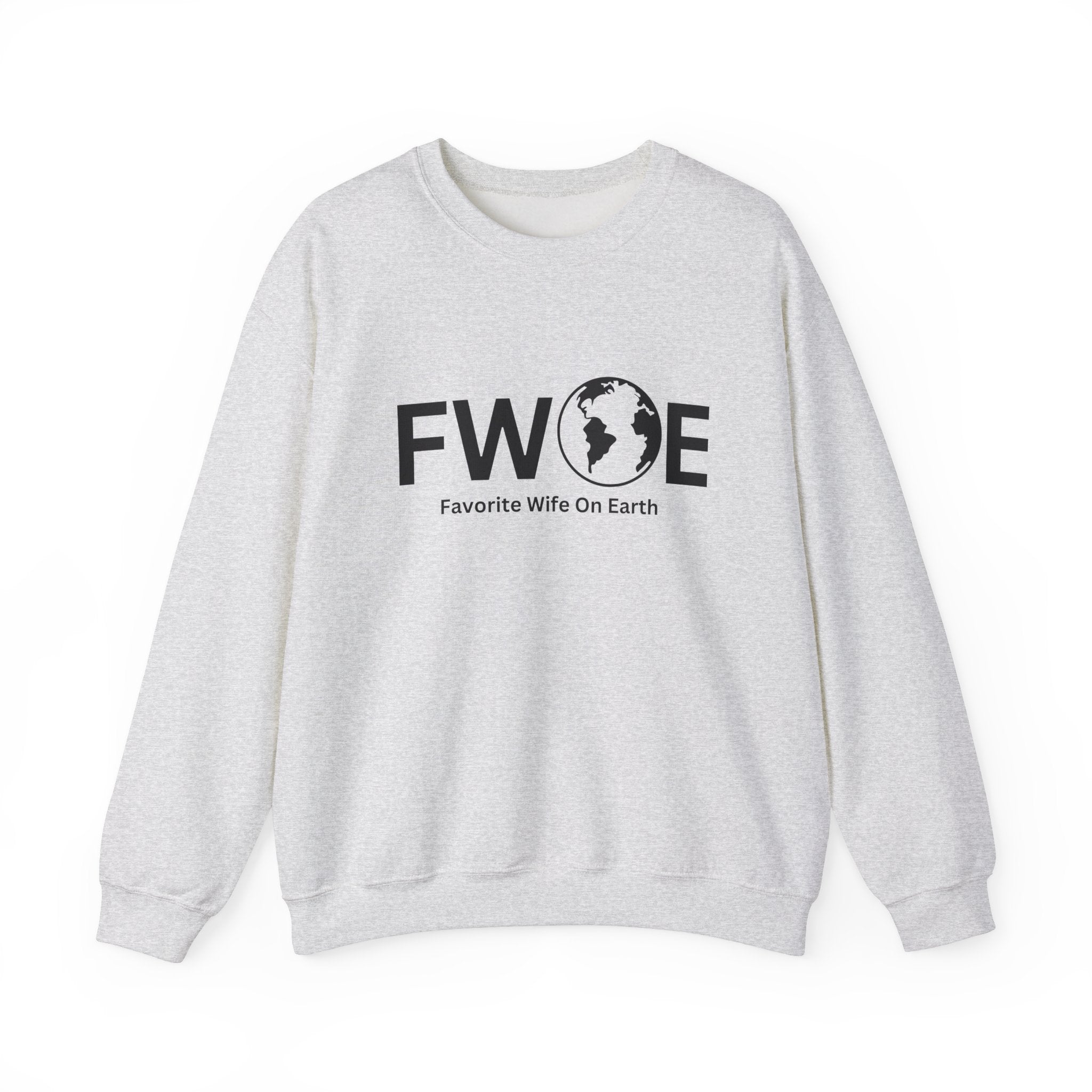 Favorite Wife On Earth (FWOE) Crewneck Sweatshirt - Cozy and Stylish Hoodie for Cold Days
