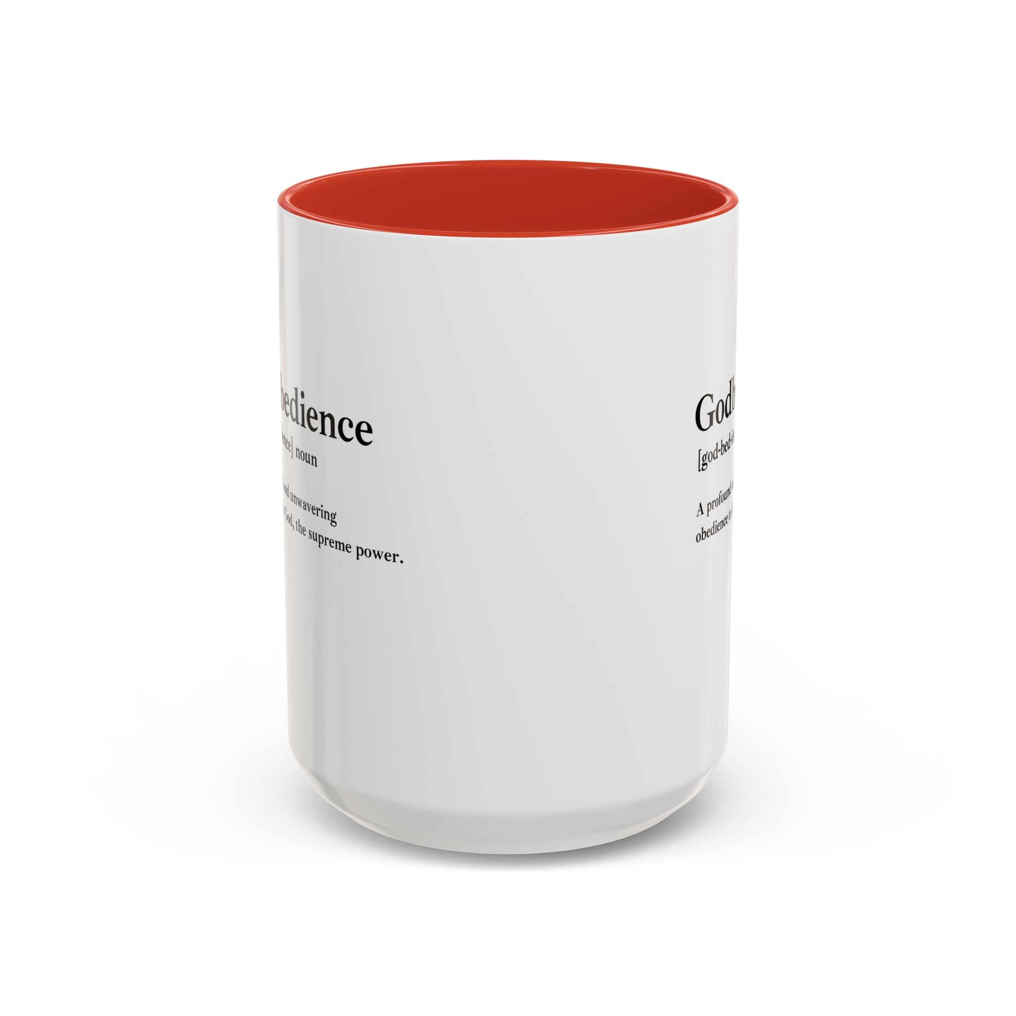 Godbedience Accent Coffee Mug (11, 15oz)