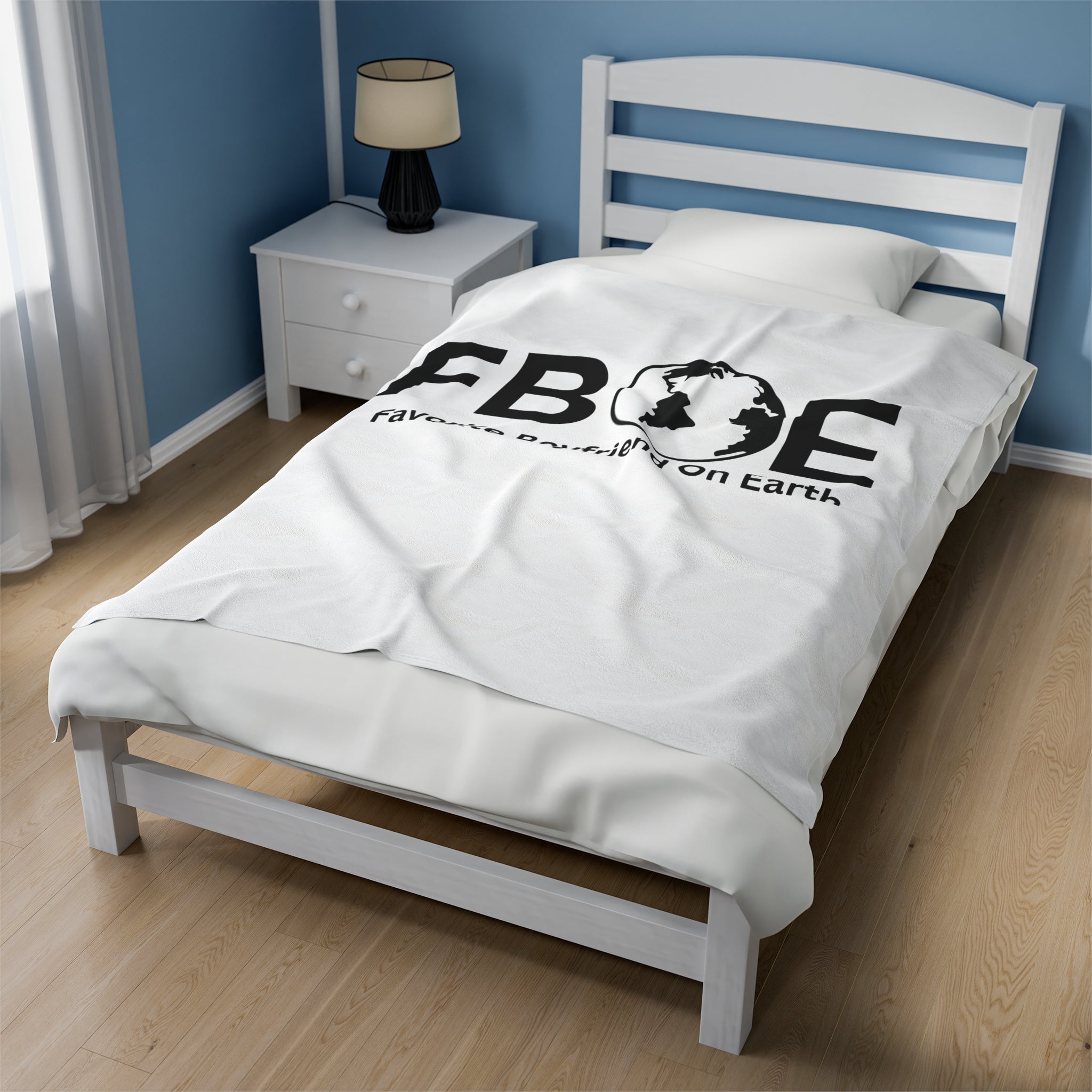 Favorite Boyfriend on Earth Velveteen Plush Blanket