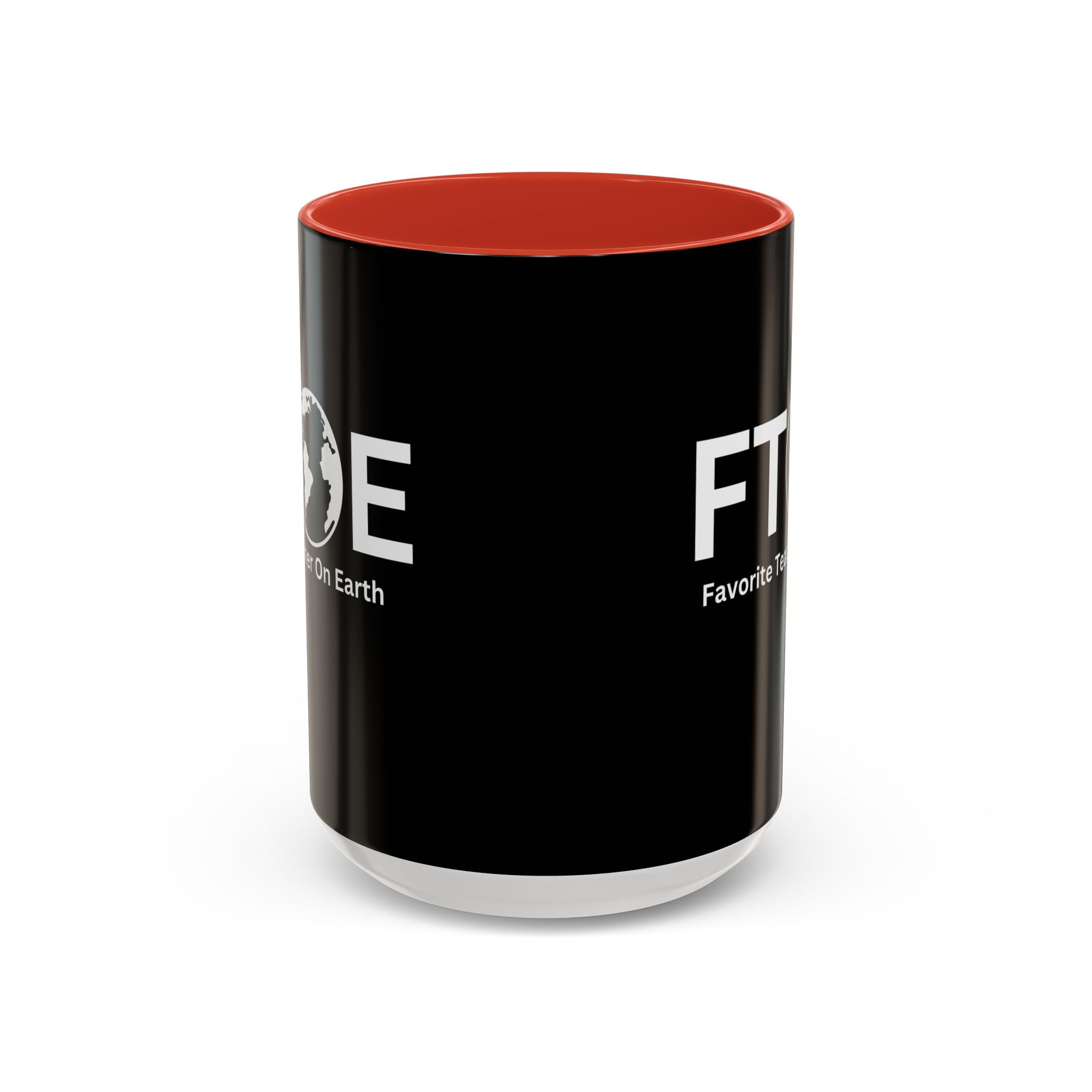 Favorite Teacher On Earth (FTOE) Accent Coffee Mug (11oz, 15oz)