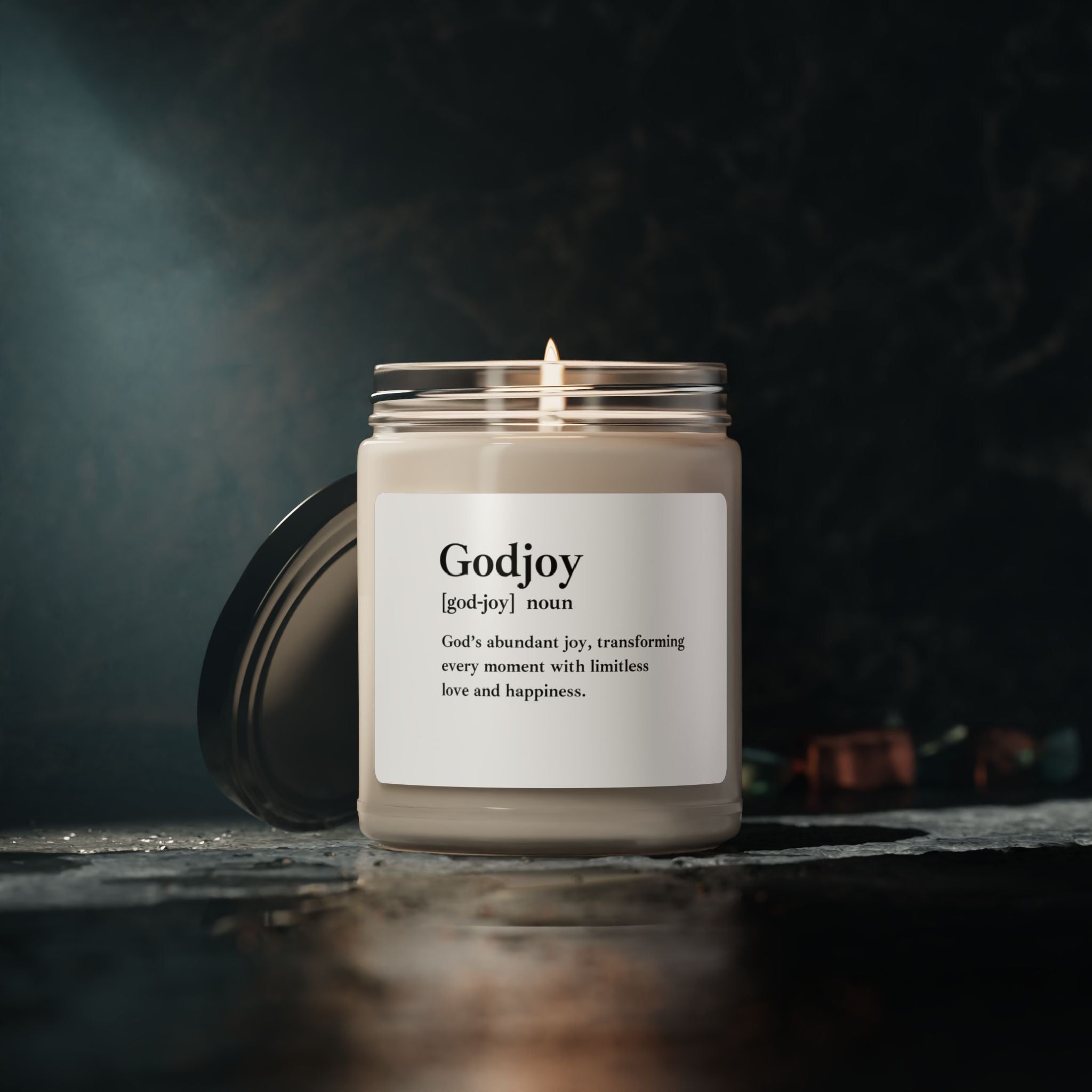 Godjoy Scented Soy Candle - 9oz Natural Wax Candle with Customizable Label